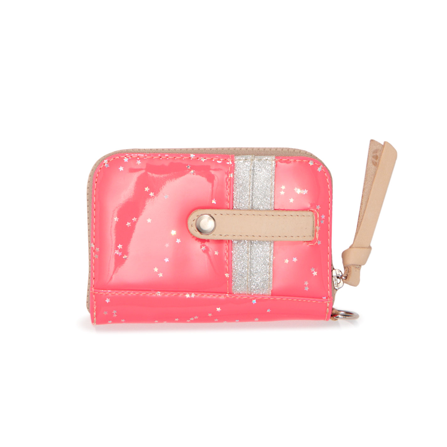 Consuela Shine Neon Pink Zippy Wallet - Image 1