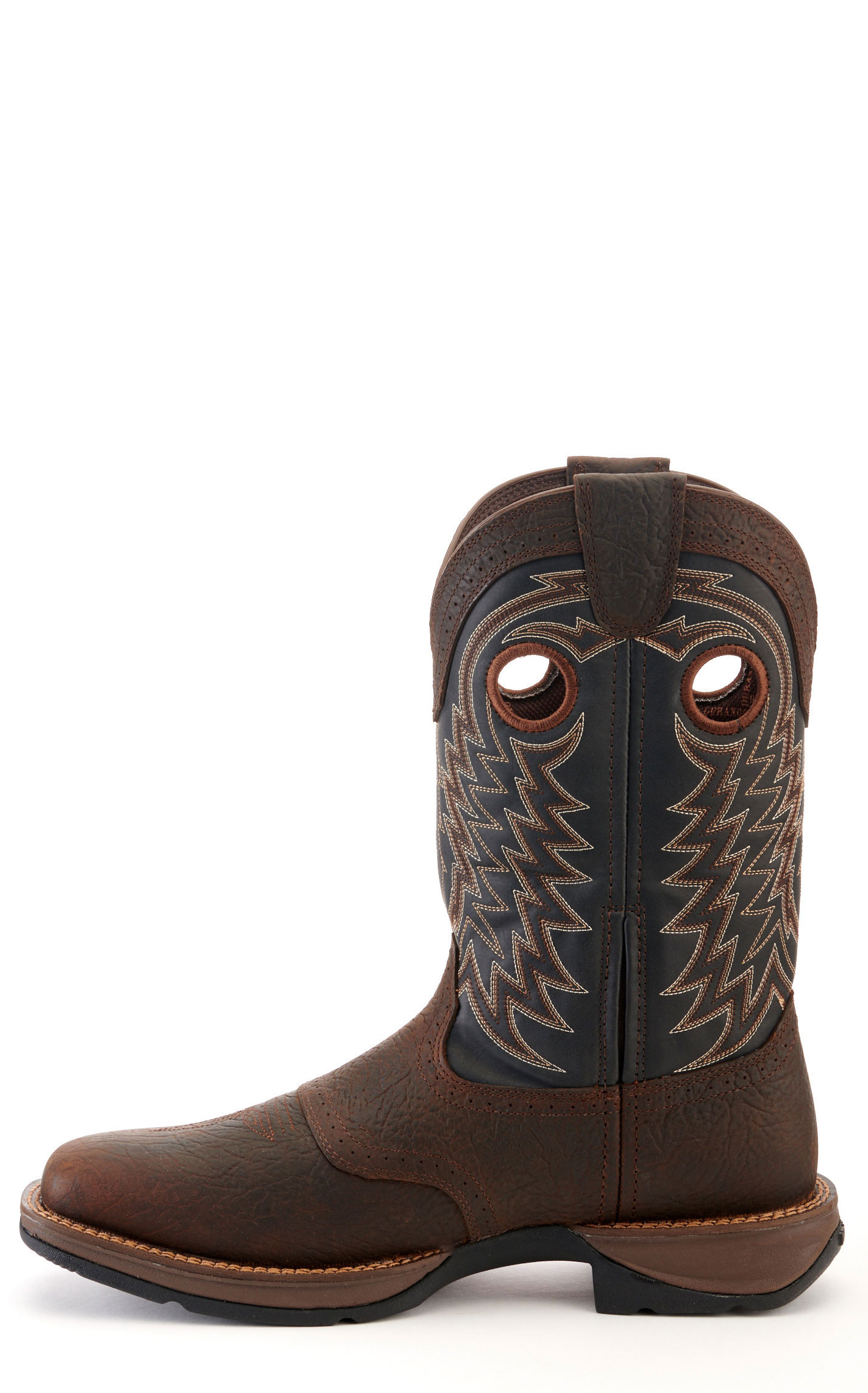 Durango Men's Rebel Brown and Black Wide Square Toe Cowboy Boots - Cavender's Exclusive - Image 1