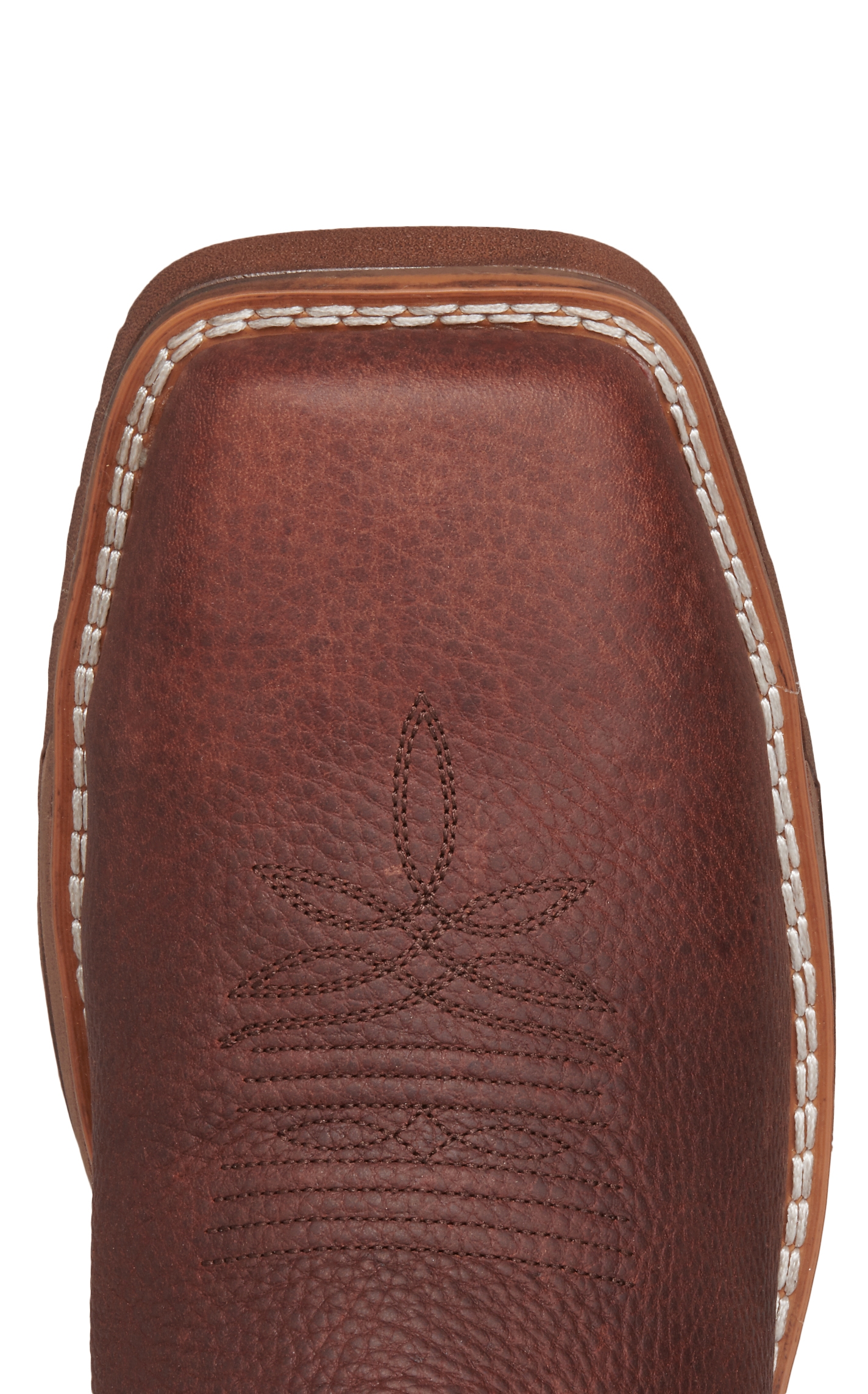 Tony Lama Men's Brown and Blue Square Toe Work Boots - Image 1
