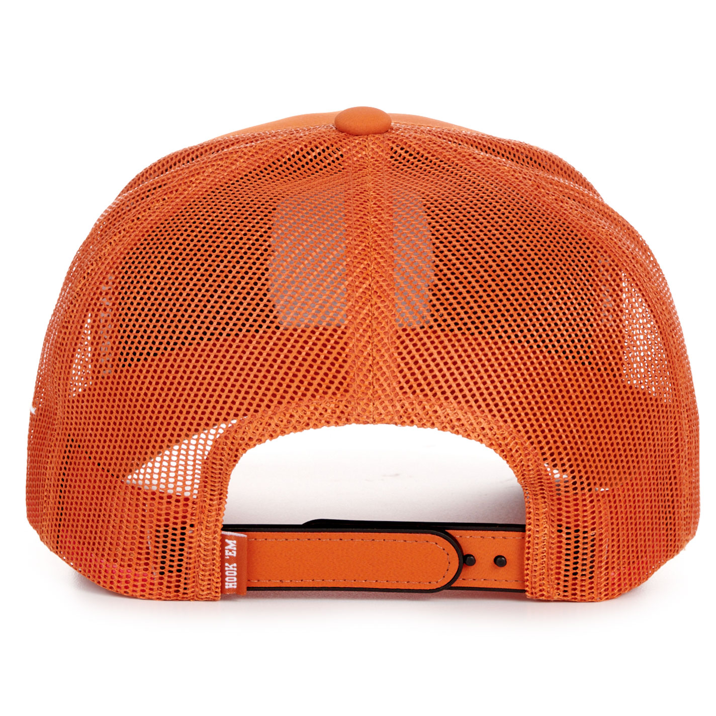 Hooey Collegiate Collection White & Burnt Orange UT Hook 'Em Logo Patch Cap - Image 1