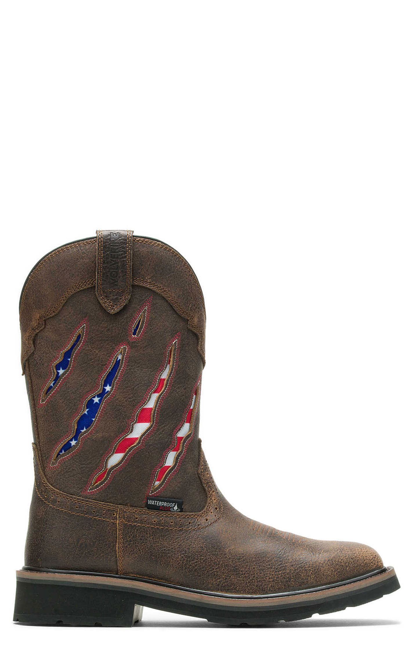 Wolverine Men's Rancher Claw-Cut American Flag Underlay Waterproof Work Boots - Image 2