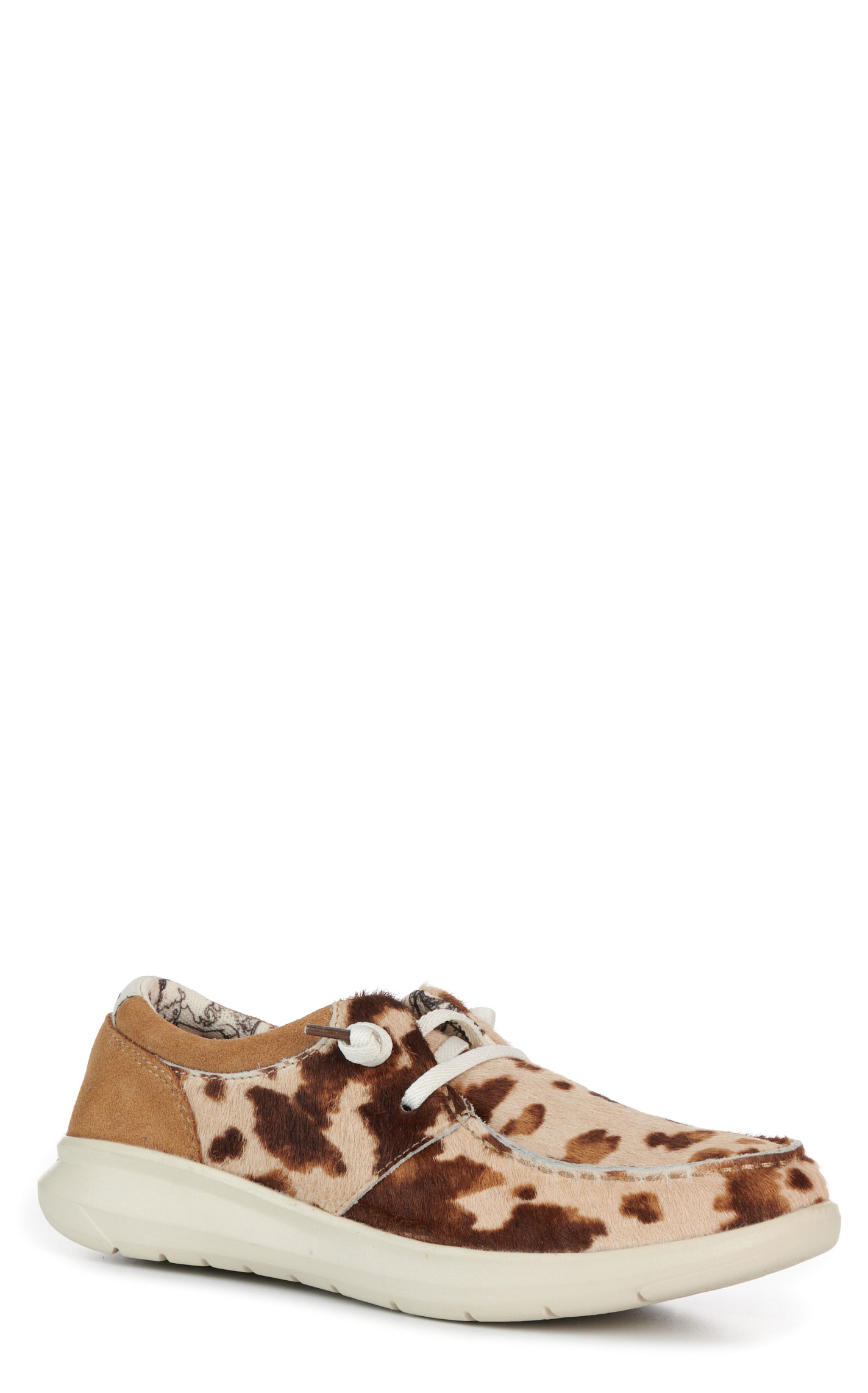 Ariat Women's Hilo Tan and White Brindle Moc Toe Casual Shoes - Image 1