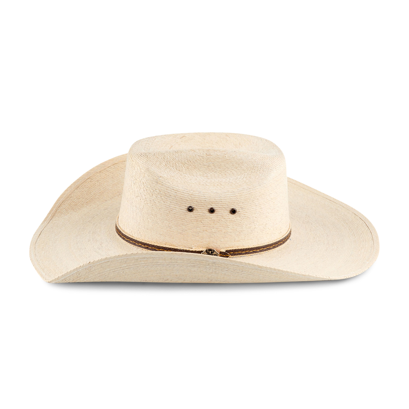 Cavender's Collection Bone Cattleman Crown Ponderosa Fine Palm Leaf Cowboy Hat - Image 1