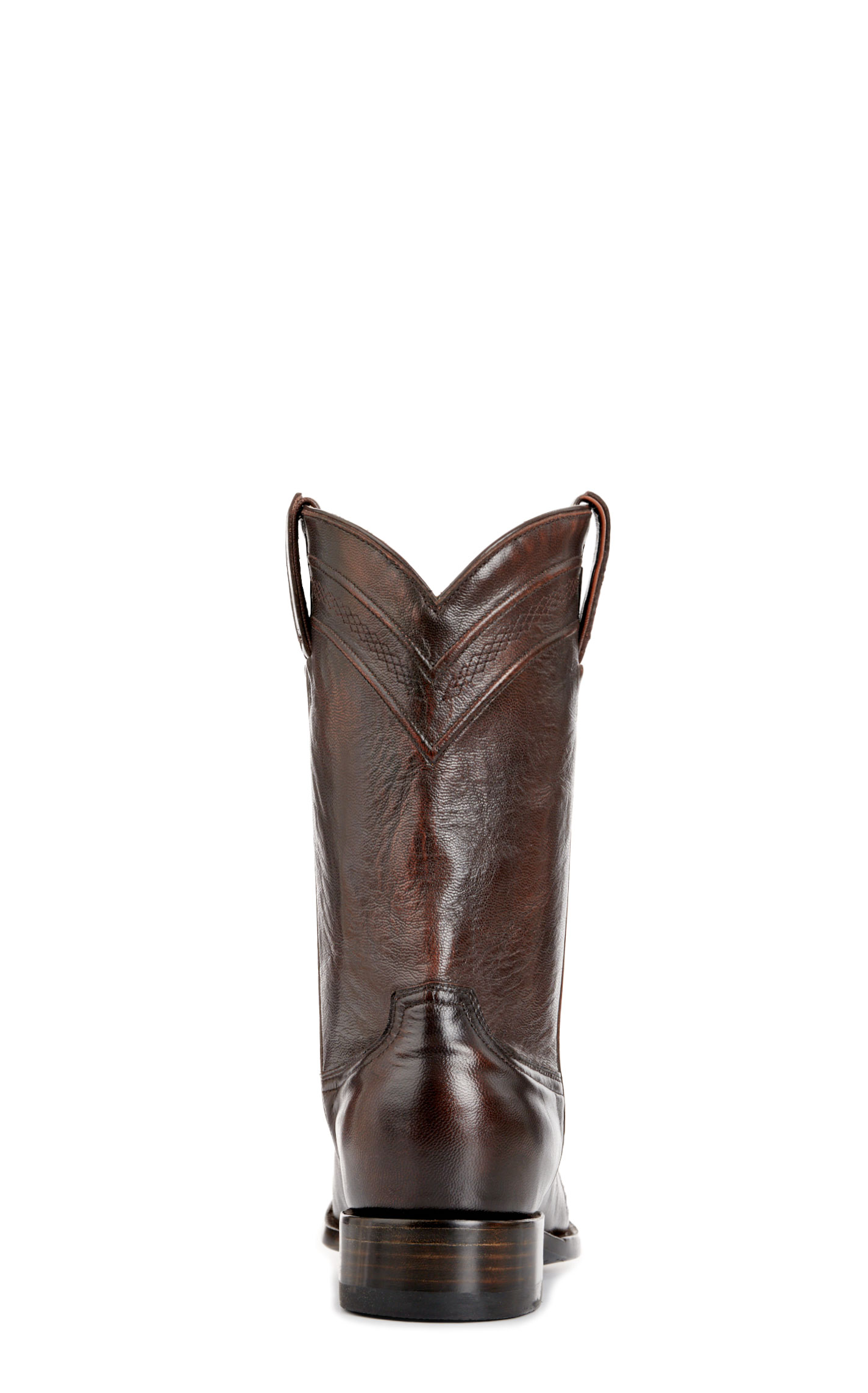 JRC & Sons Men's Kingston Brush Off Goat Leather Round Toe Roper Boot in Chocolate - Image 1