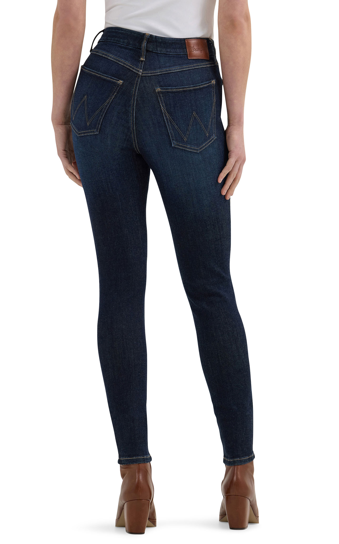 Wrangler Women's Dark Wash Rae Bespoke Skinny Jeans - Image 1