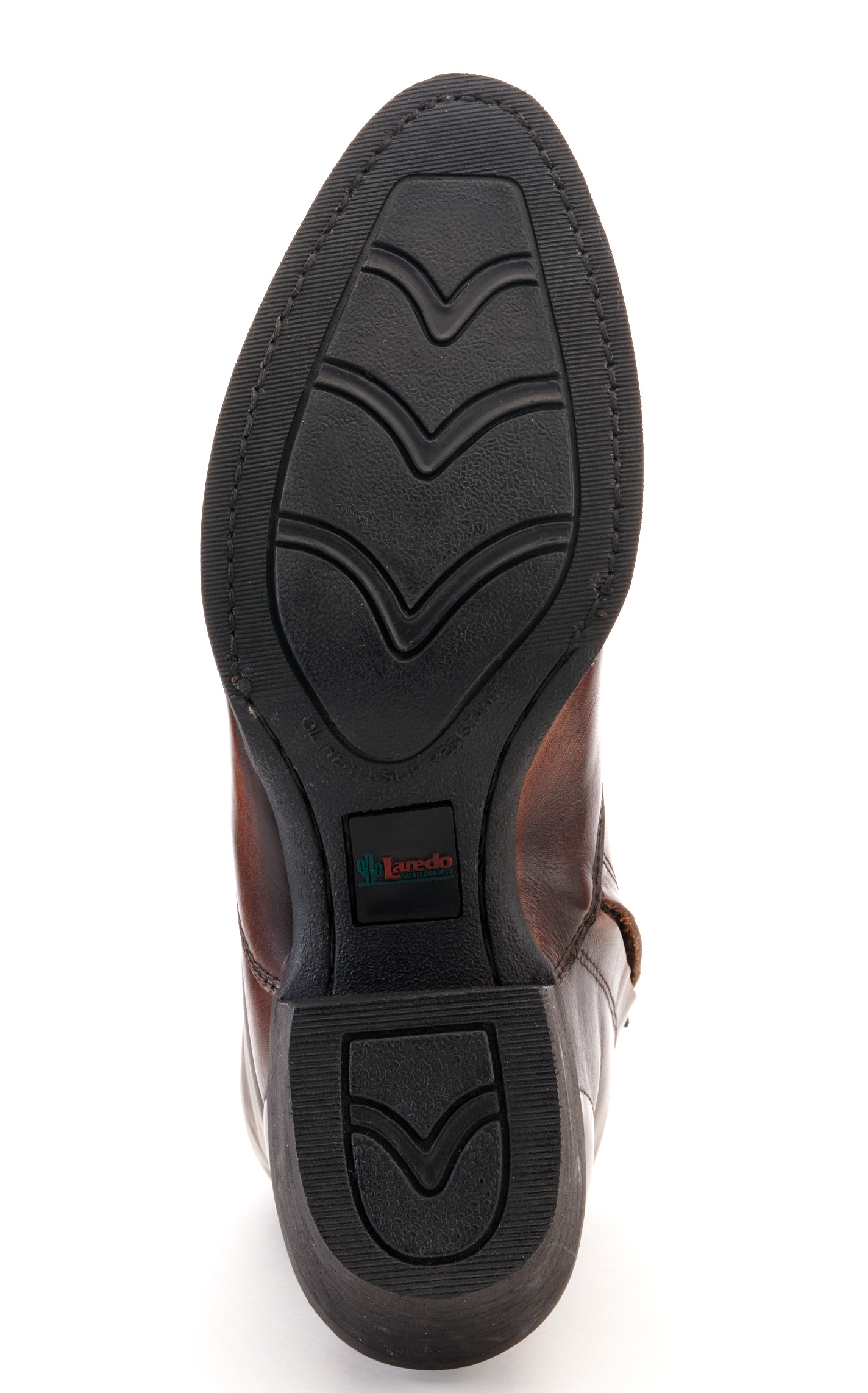 Laredo Men's Fletcher Marbled Brown Zip Up R-Toe Cowboy Boot - Image 1