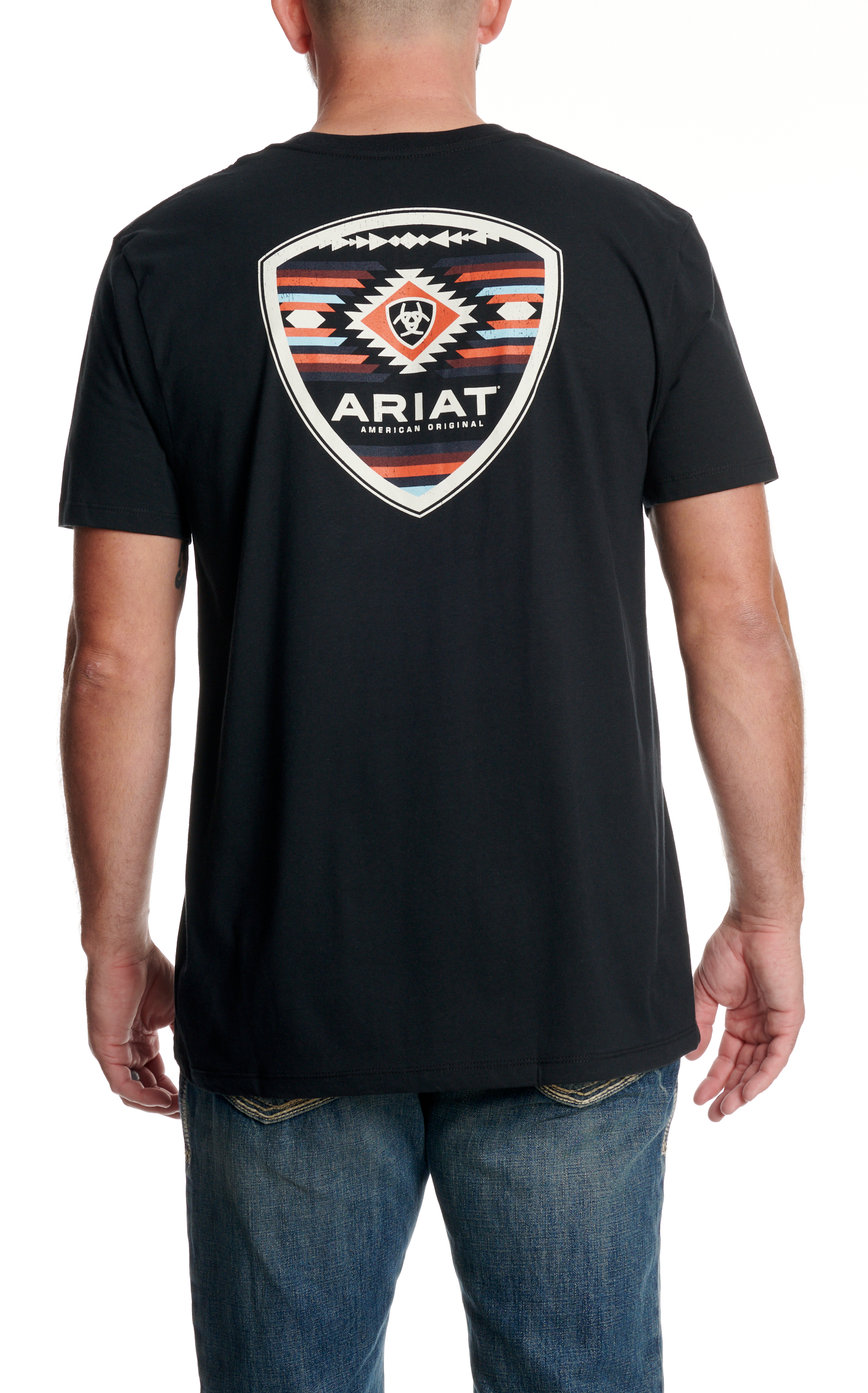 Ariat Men's Black Aztec Graphic Logo T-Shirt - Image 1