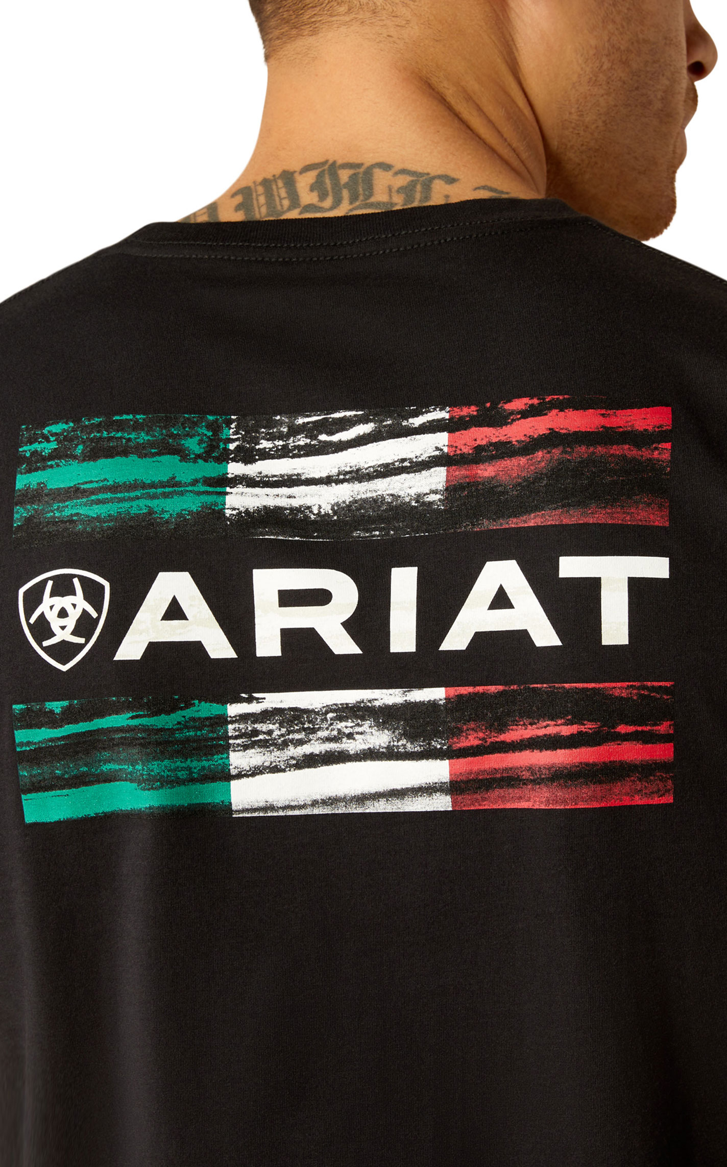 Ariat Men's Black & Viva Mexico Wood Logo Graphic T-Shirt - Image 1