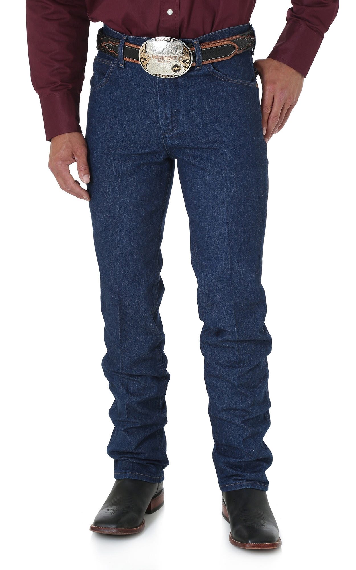 Wrangler Premium Performance Men's Prewash Indigo Cowboy Cut Slim Fit Jeans - Tall - Image 1