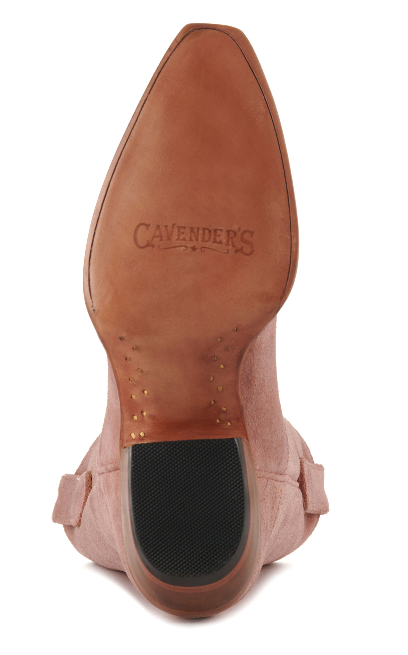 Cavender’s Women’s Suede Pink with Tonal Embroidery Snip Toe Cowboy Boots  - Image 1