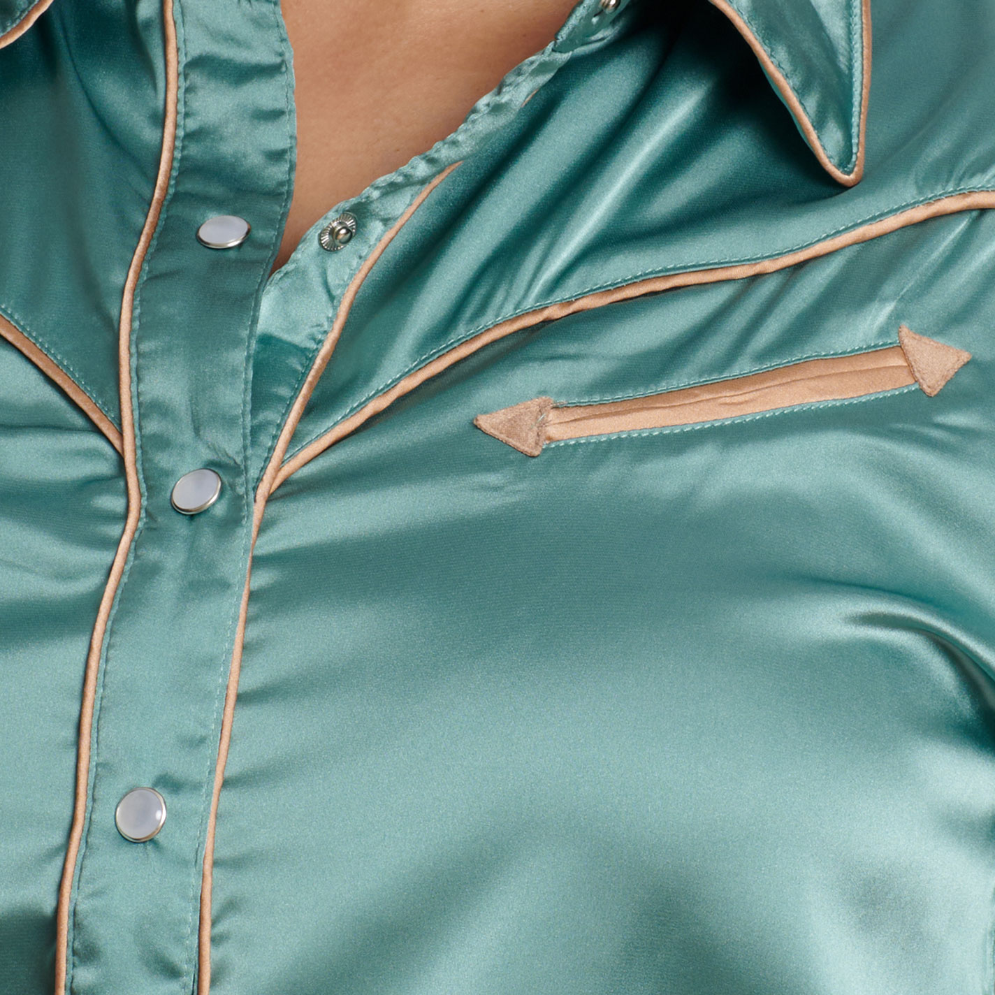 Howdy Hanny Women's Teal Button Up Western Shirt - Image 1