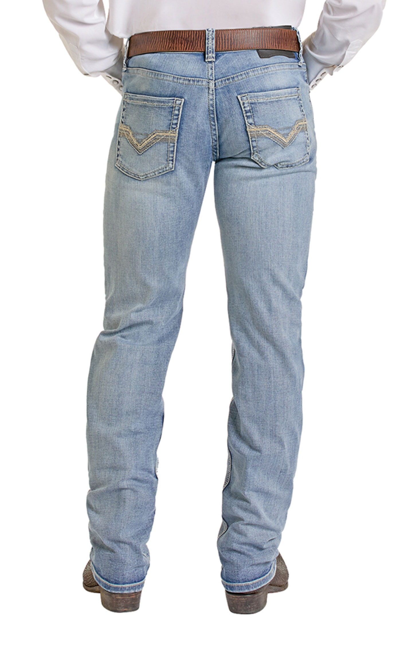 Rock & Roll Denim Men's Light Wash Pistol Stackable Boot Cut Jeans - Image 1
