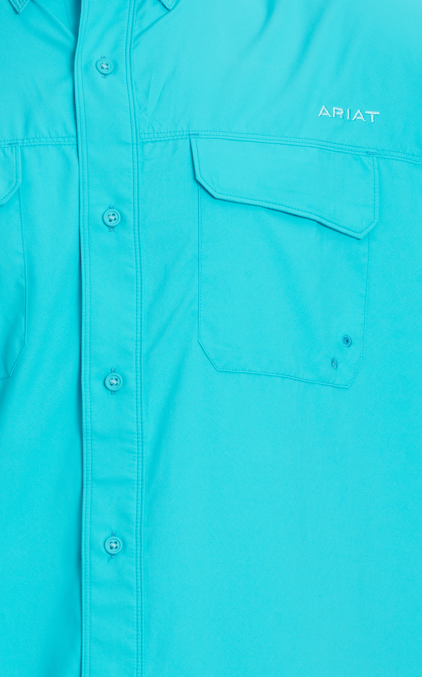 Ariat Men's VentTEK Outbound Turquoise Short Sleeve Shirt - Image 1
