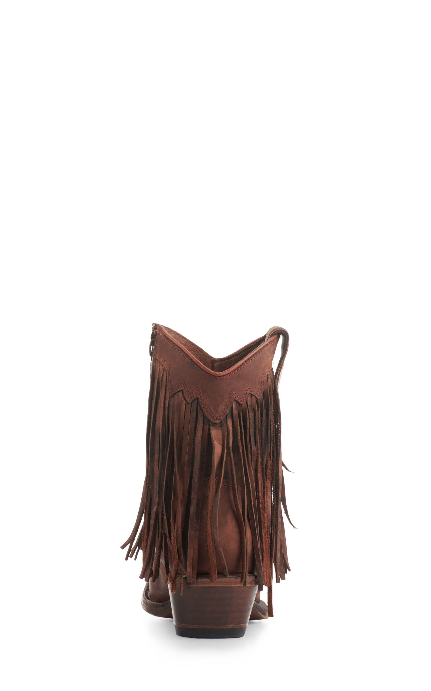 Circle G by Corral Women's Brick with Fringe Snip Toe Booties - Image 1