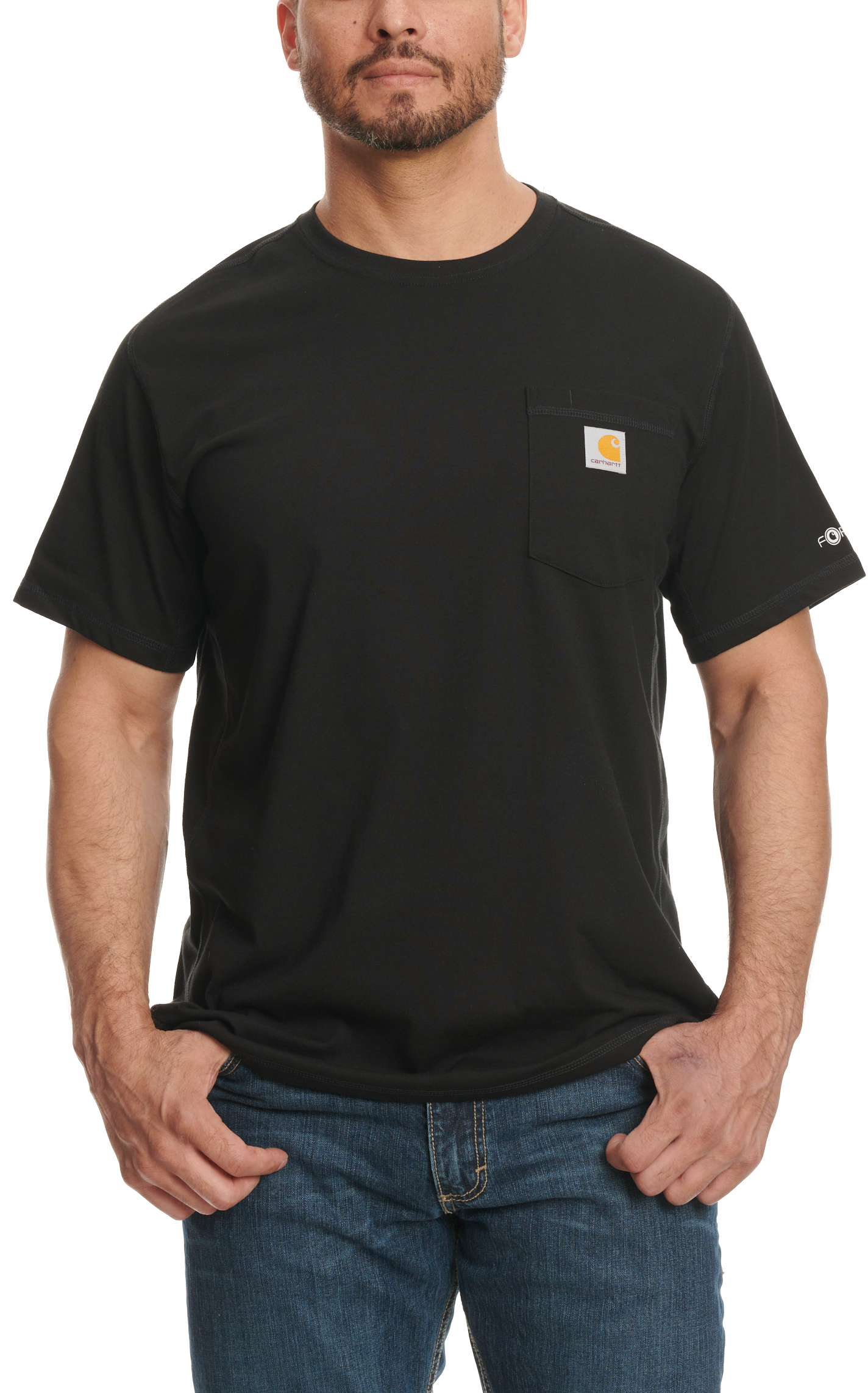 Carhartt Men's Force Black Work Pocket T-Shirt - Image 1