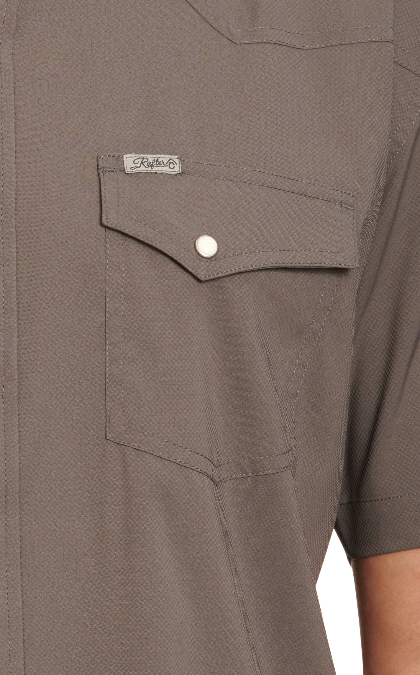 Rafter C Outdoors Men's Angler Cement Short Sleeve Fishing Shirt - Image 1