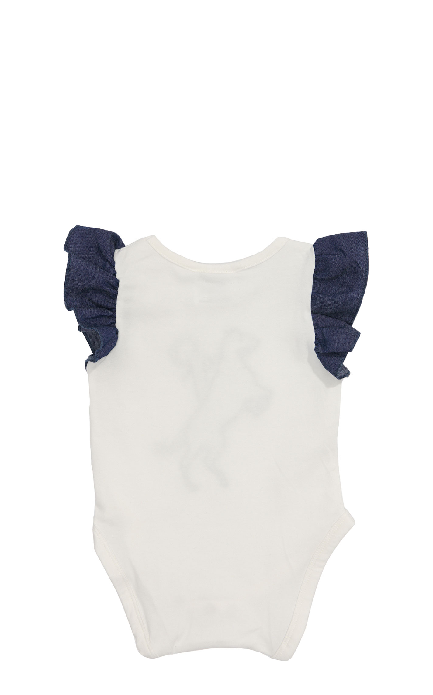 Shea Baby Infant Girl's White & Denim Bronc Rider Onesie - Image 1