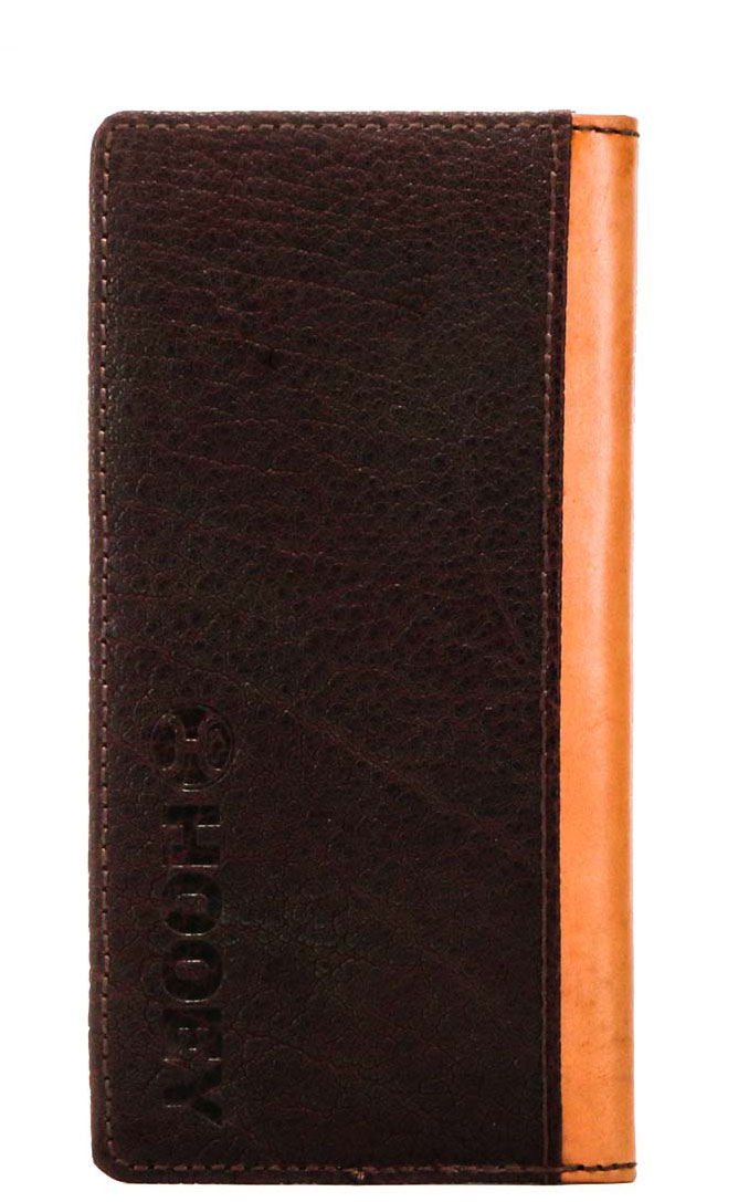 Hooey Men's Chocolate & Buttery-Tan Tooled Genuine Leather Cream Inlay Rodeo Wallet - Image 1