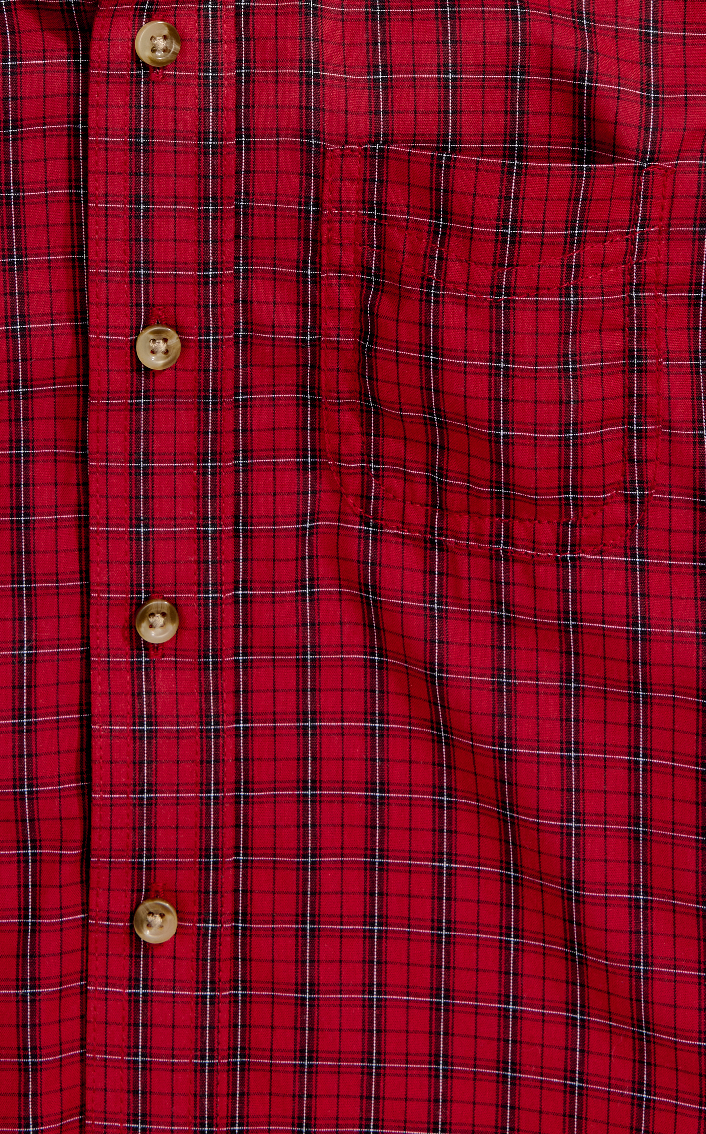 Wrangler Boy's Red Brick & Black Plaid Print Western Shirt - Image 1