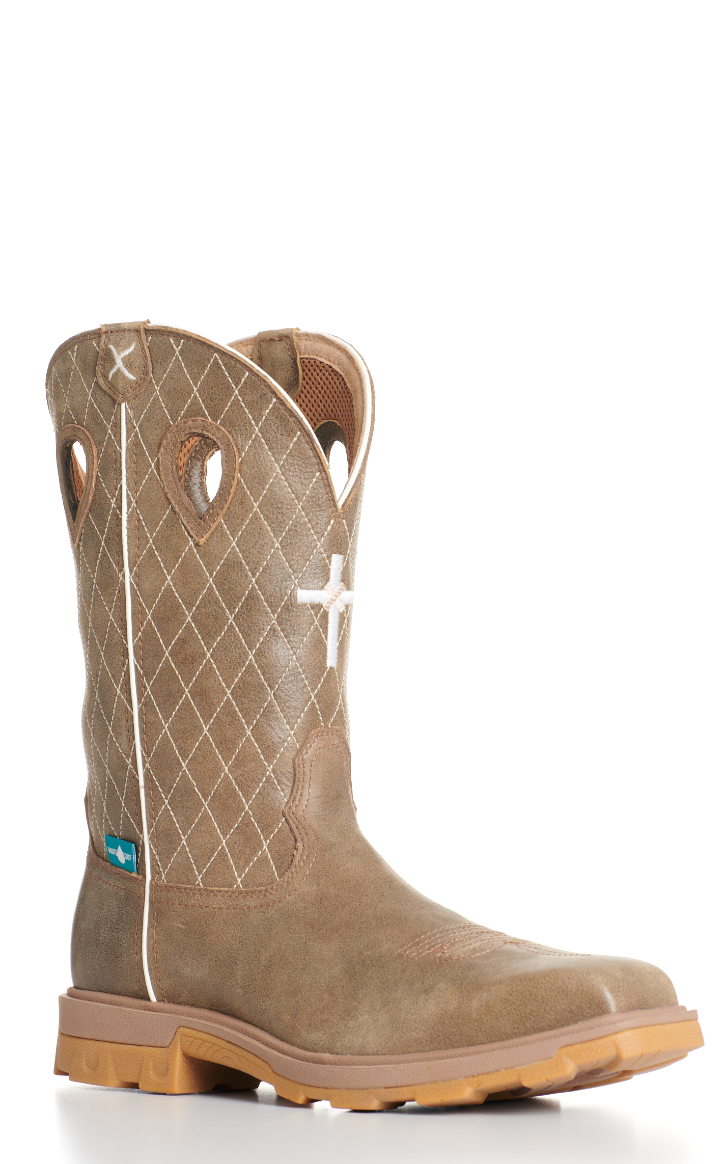Twisted X Men's Bomber Brown with Cross UltraLite X Wide Square Nano Composite Toe Work Boots - Image 4