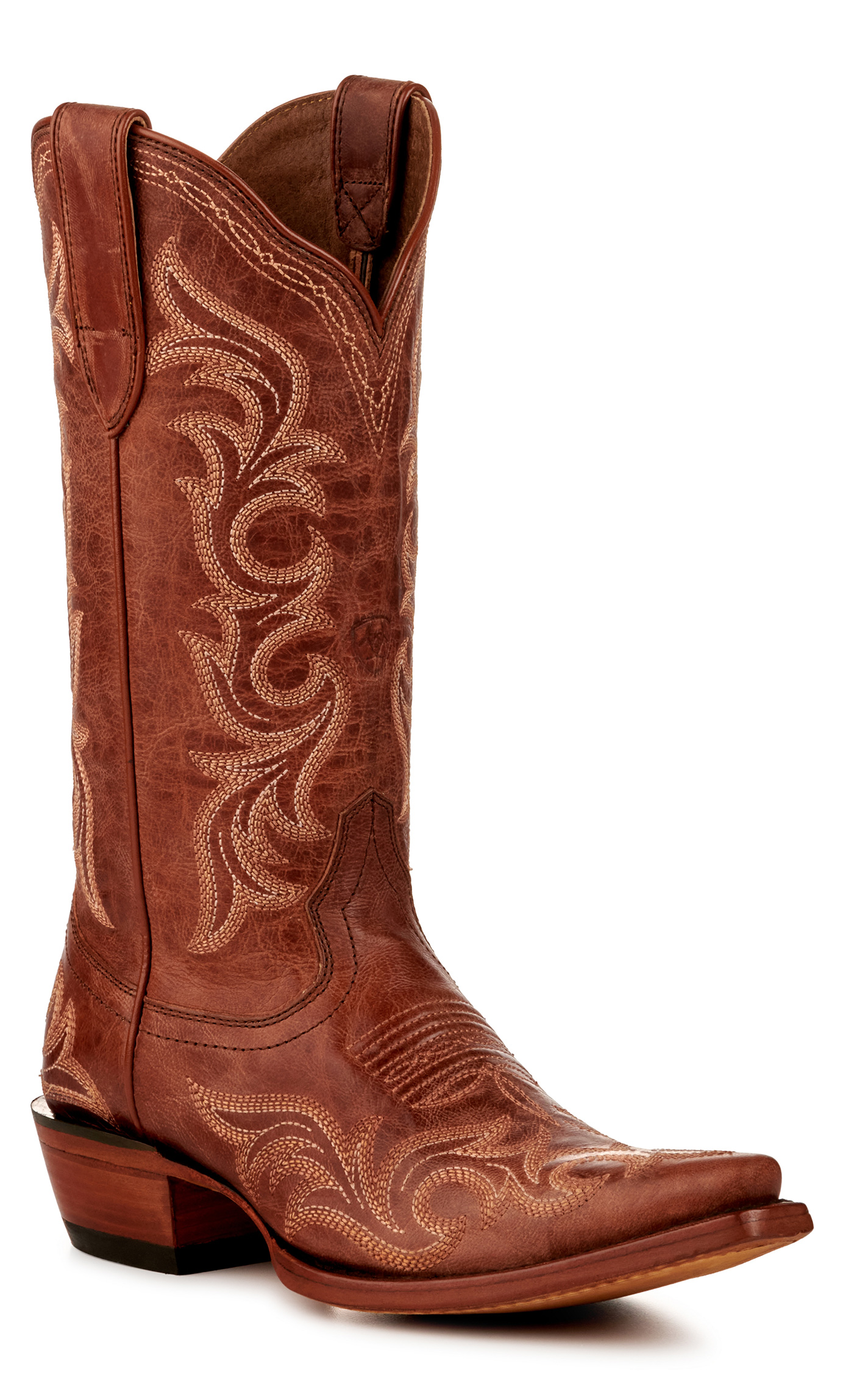 Ariat Women's Hazen Whiskey Barrel Brown Snip Toe Cowboy Boots - Image 1