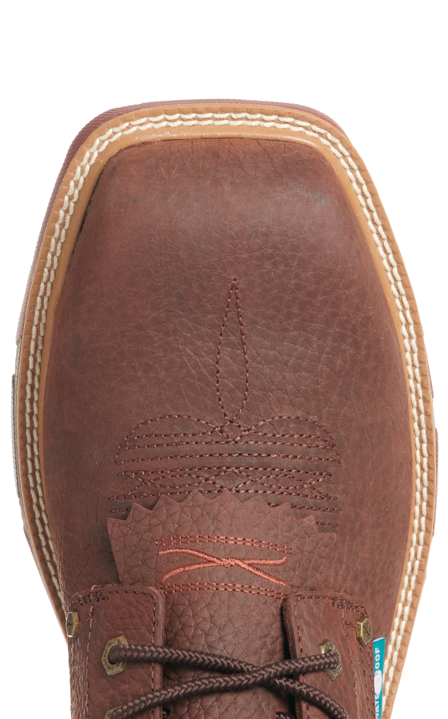 Twisted X Men's Clove Brown Waterproof Wide Square Nano Composite Toe Lace Up Work Boots - Image 6