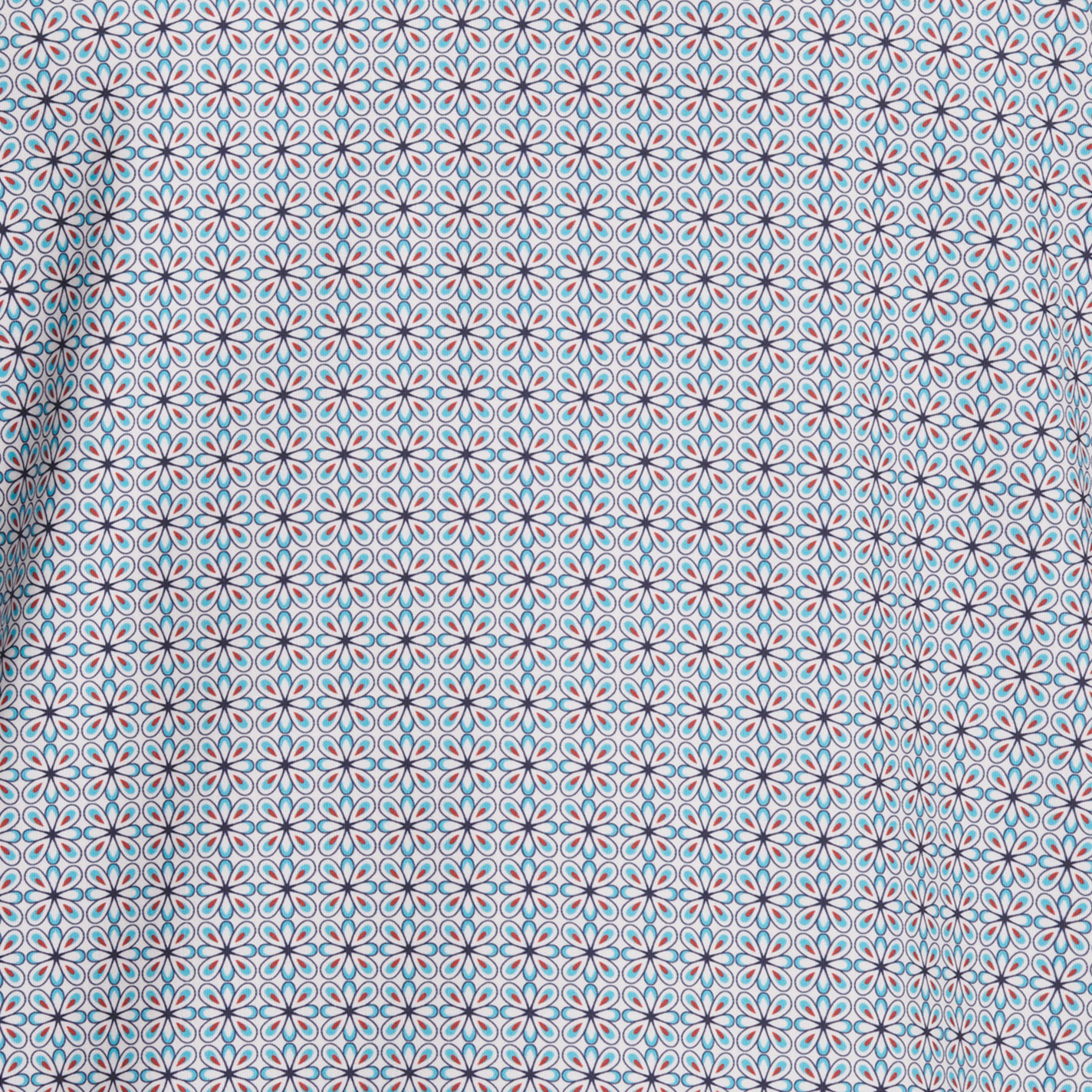 Rafter C Men's Blue Geo Print Performance Polo Shirt - Image 1