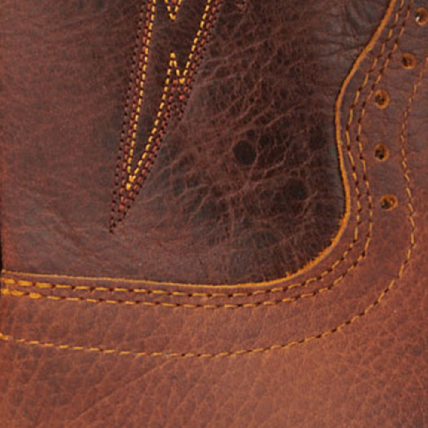 Hondo Men's Falcon Rust Oil-Tanned and Rust Brown Square Toe Cowboy Boots - Image 1