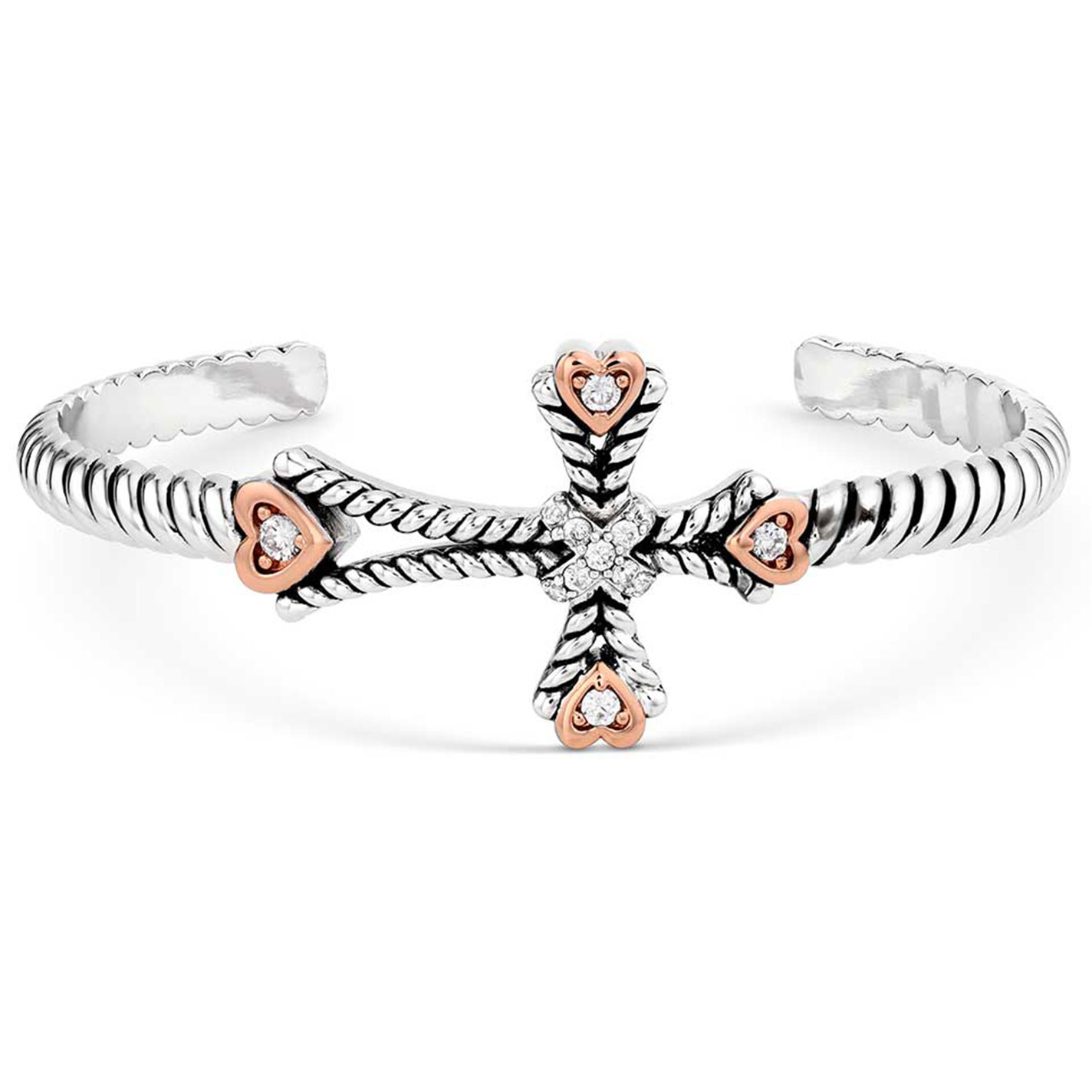Montana Silversmiths Silver & Copper Faith in My Heart Bracelet - Image 2
