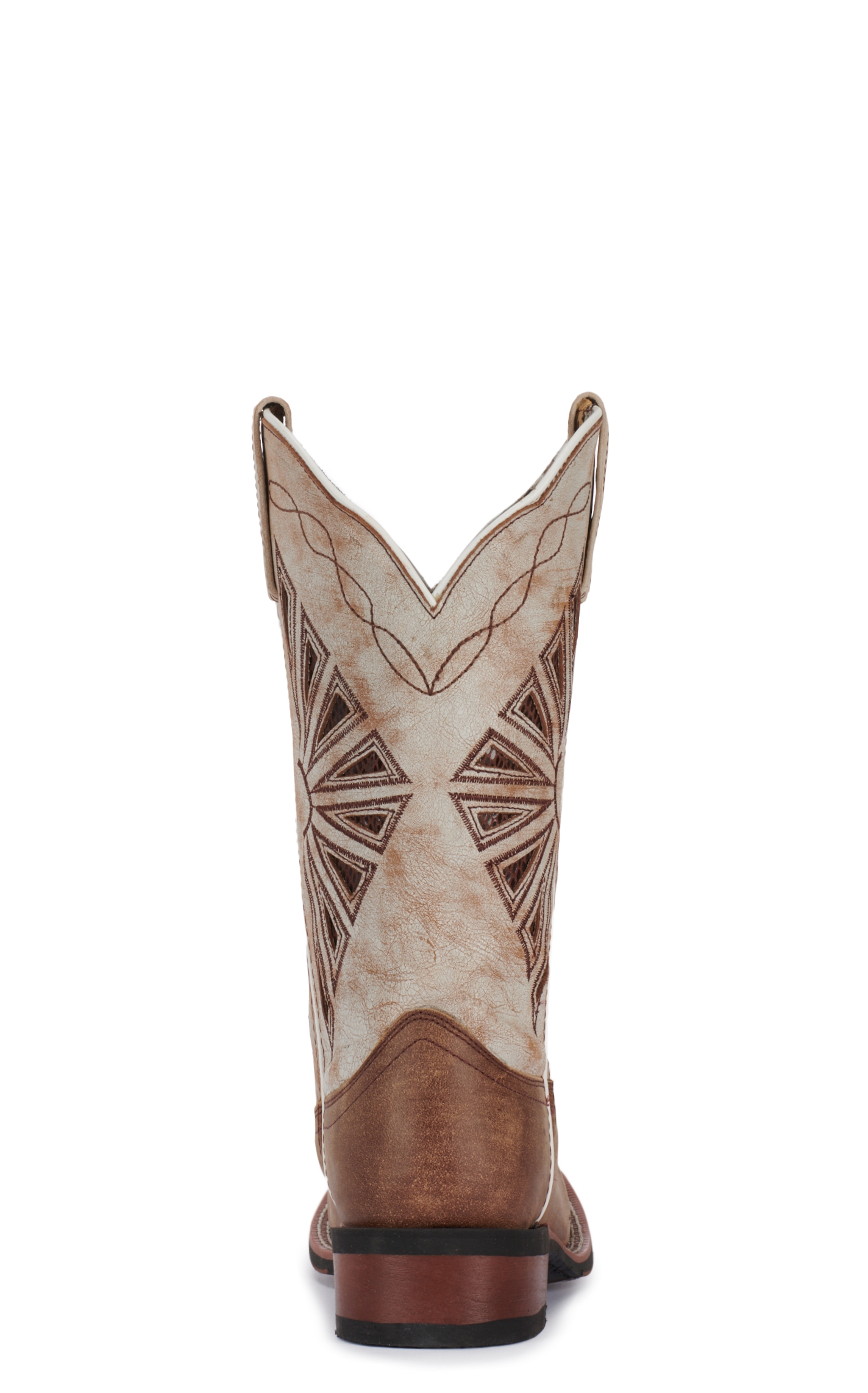 Laredo Women's Kite Days Brown and Bone Wide Square Toe Cowboy Boots - Image 1