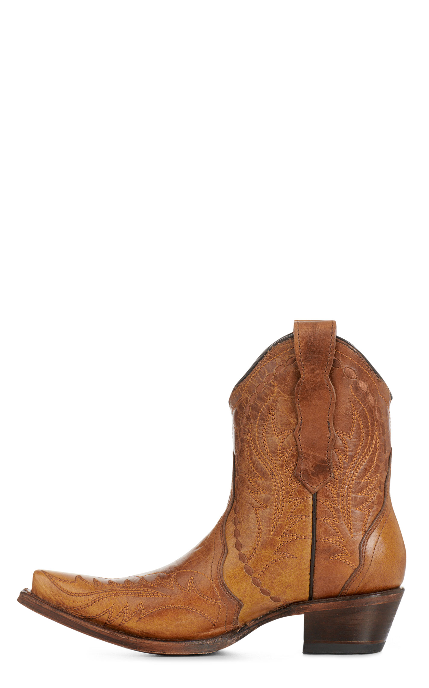 Circle G By Corral Women's Honey Stitched Ankle Snip Toe Cowboy Boots - Image 1