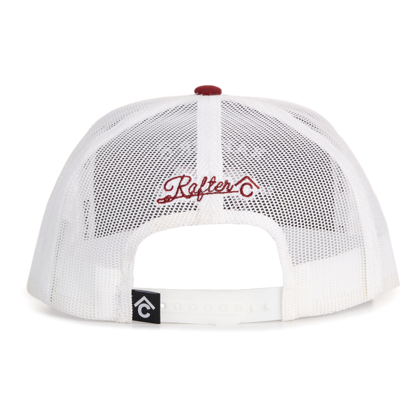 Rafter C Men's Burgundy White Steer Logo Cap - Image 1
