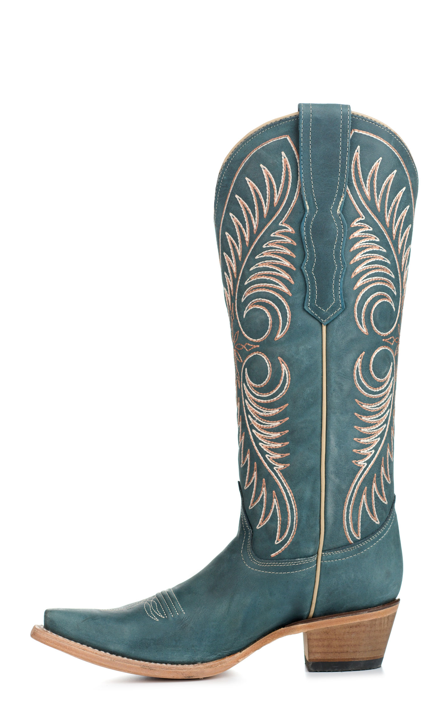 Corral Women's Distressed Blue Snip Toe Cowboy Boots - Image 1