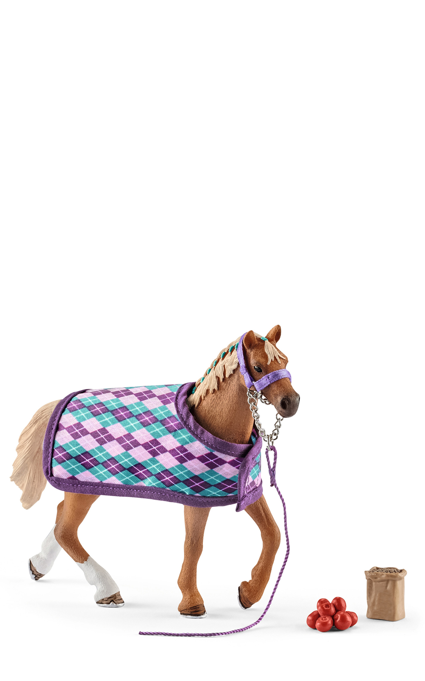 Schleich Horse Club English Thoroughbred with Blanket Toy - Image 1
