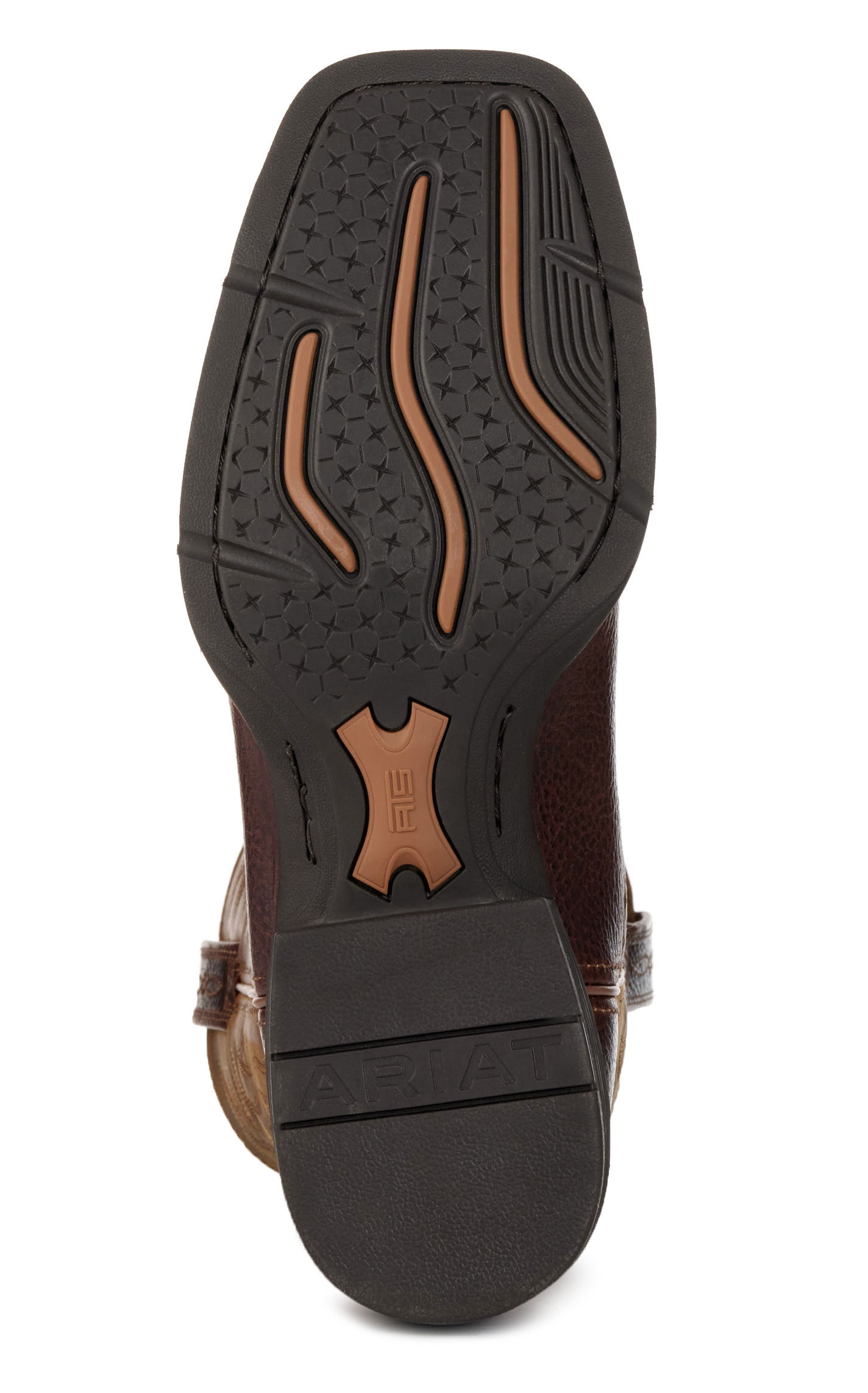 Ariat Men's Sport Fiddle Brown Wide Square Toe Cowboy Boots - Image 1