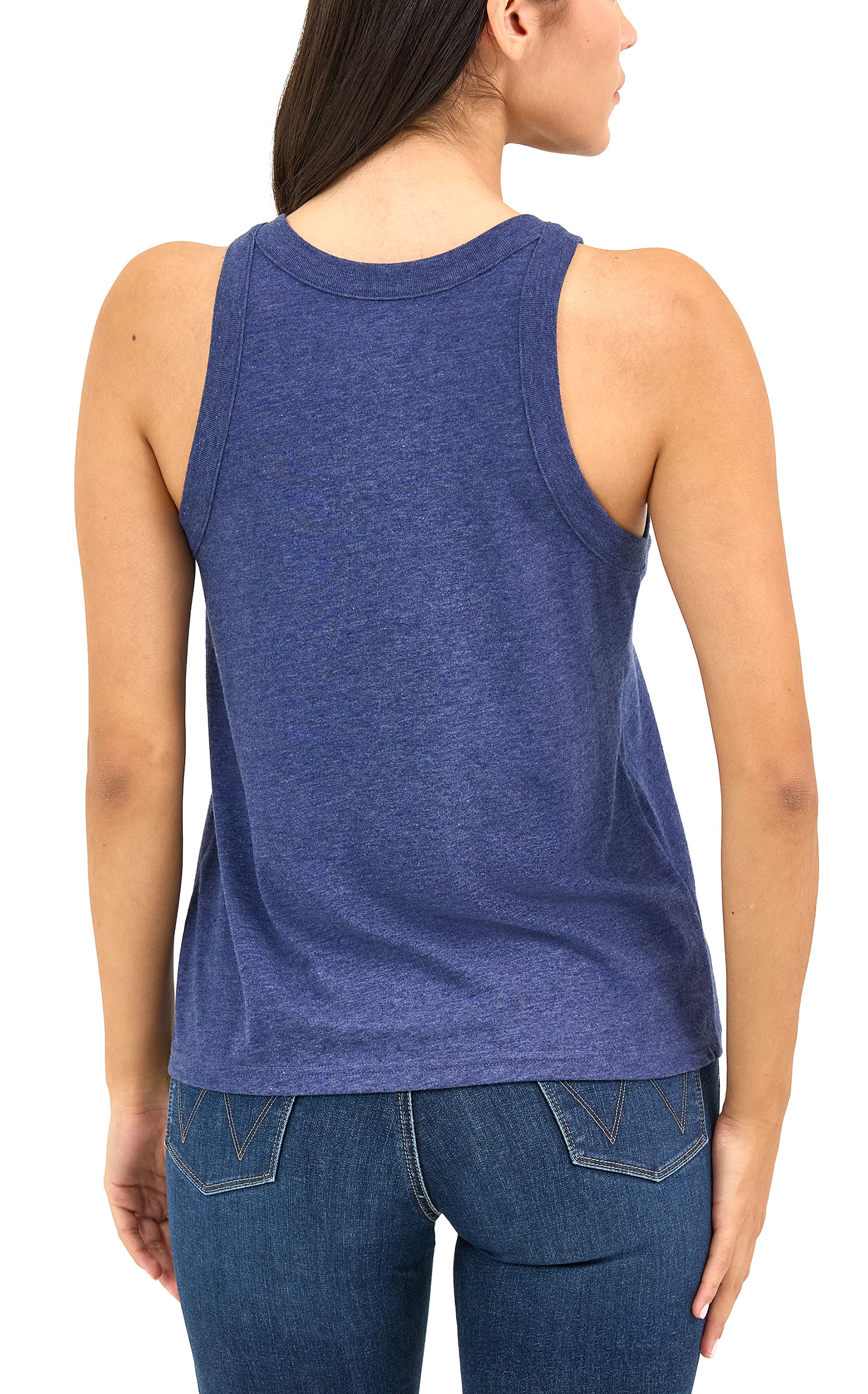 Wrangler Women's Blue Bandana Screen Print Tank T-Shirt - Image 2