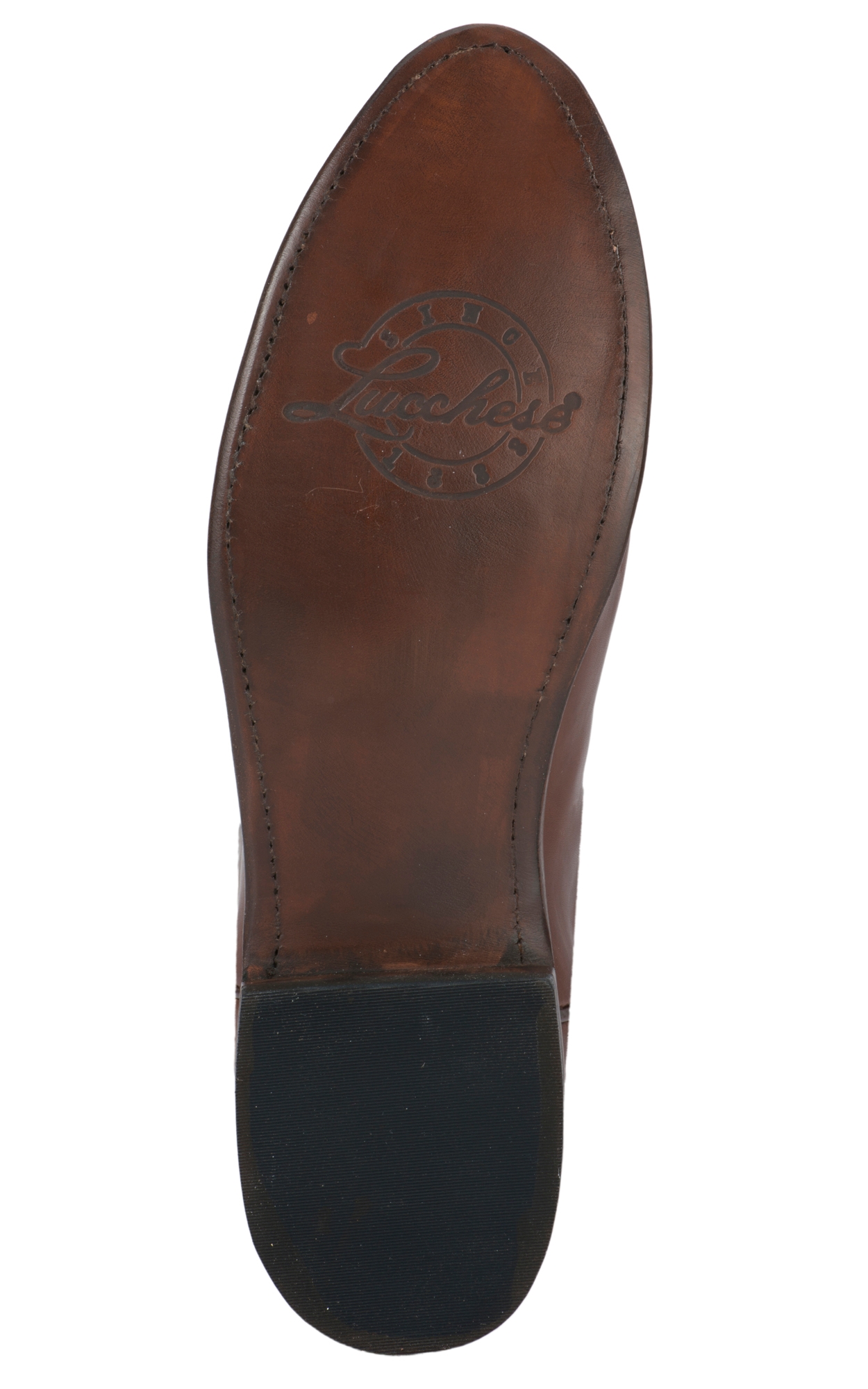 Lucchese Men's 1883 Tan Burnished Ranch Hand Roper Boot - Image 1