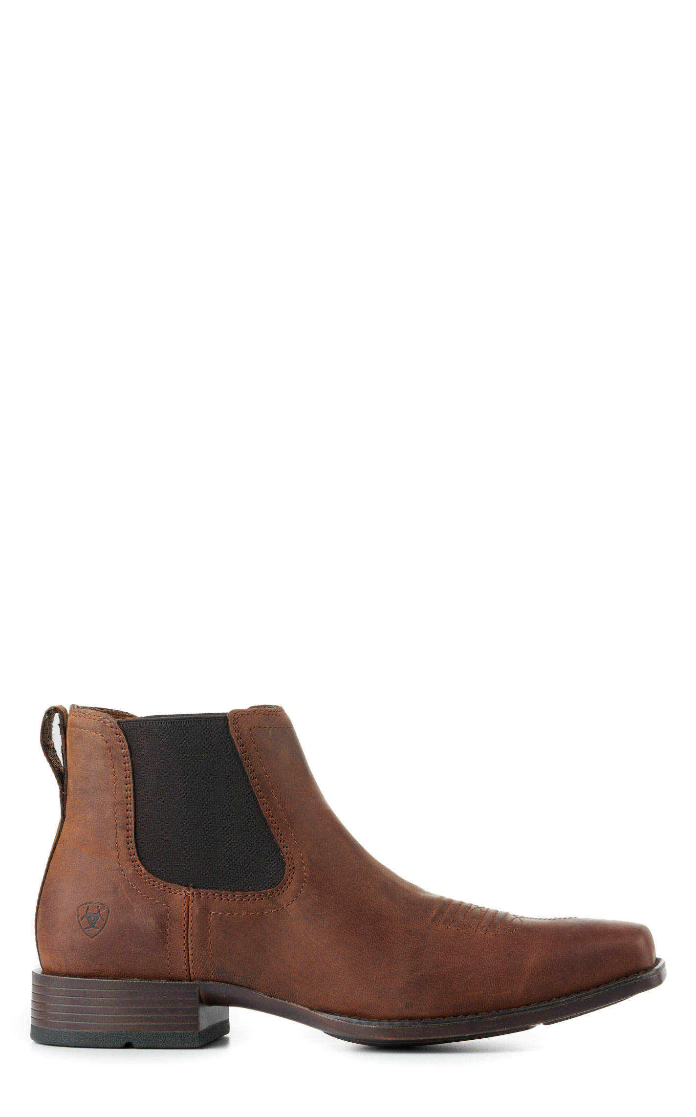 Ariat Men's Booker Ultra Rough Tan Bantamweight Wide Square Toe Chelsea Boots - Image 1
