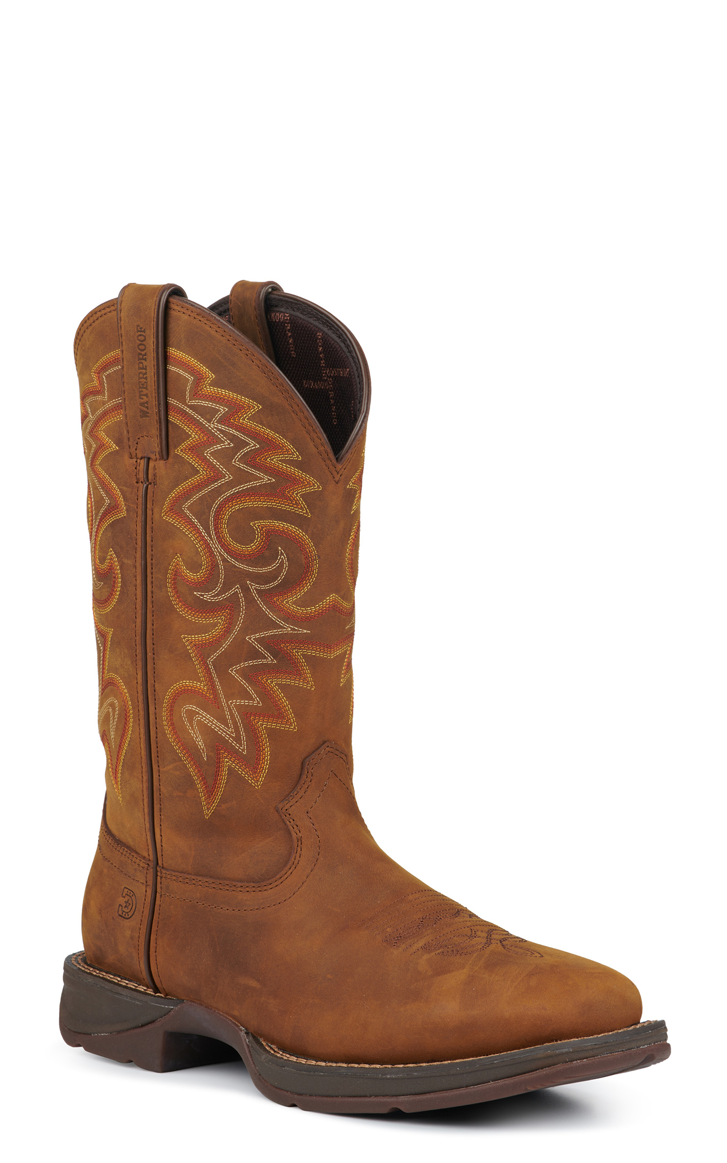 Durango Men's Rebel Russet Brown Square Toe Cowboy Boot - Image 1