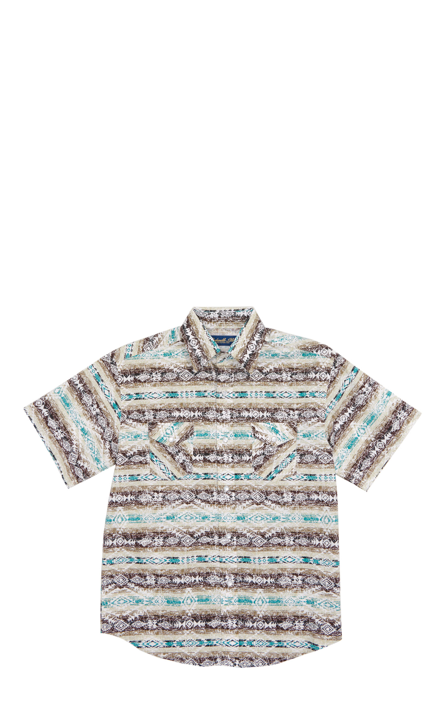 Rough Stock Boy's White Multi Aztec Print Shirt - Image 1