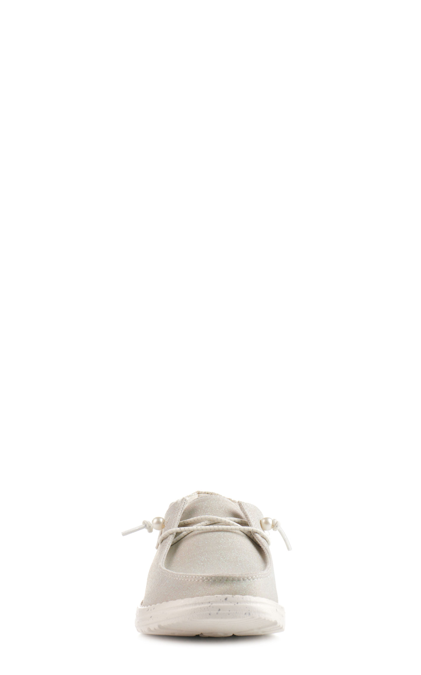 Hey Dude Women's Wendy Celestial Shine Ivory with Glitter Moc Toe Lace Up Casual Shoes - Image 1