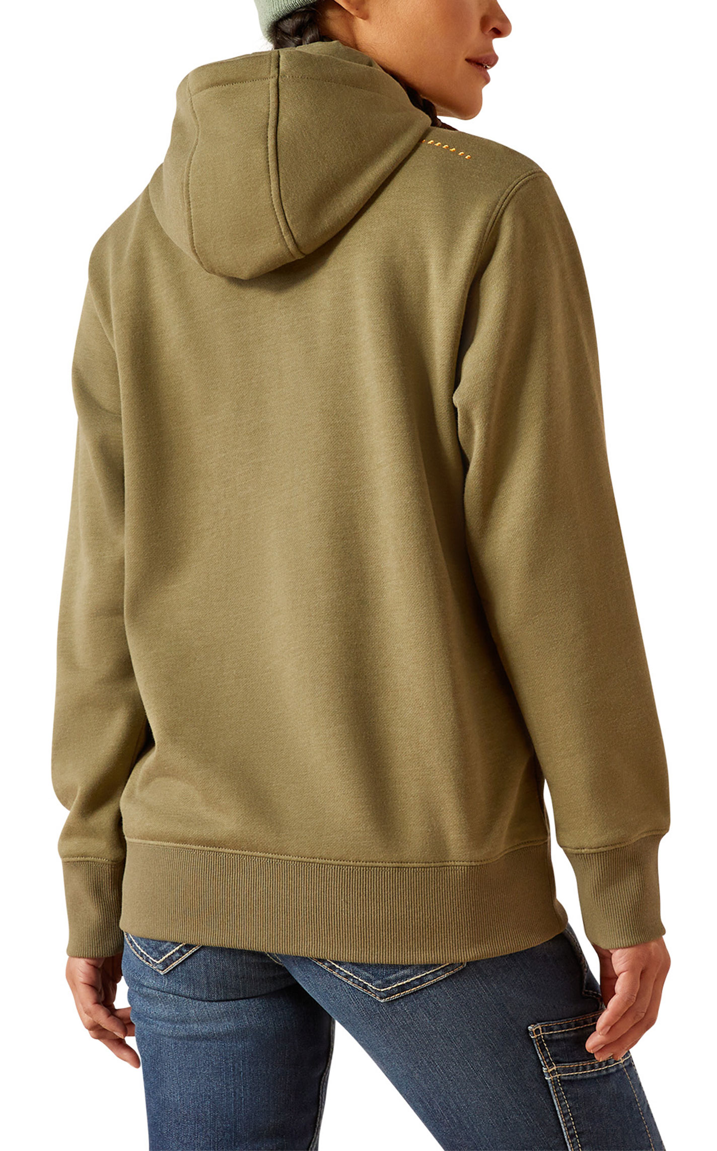 Ariat Women's Rebar Skill Set Deep Lichen 1/2 Zip Hoodie - Image 1