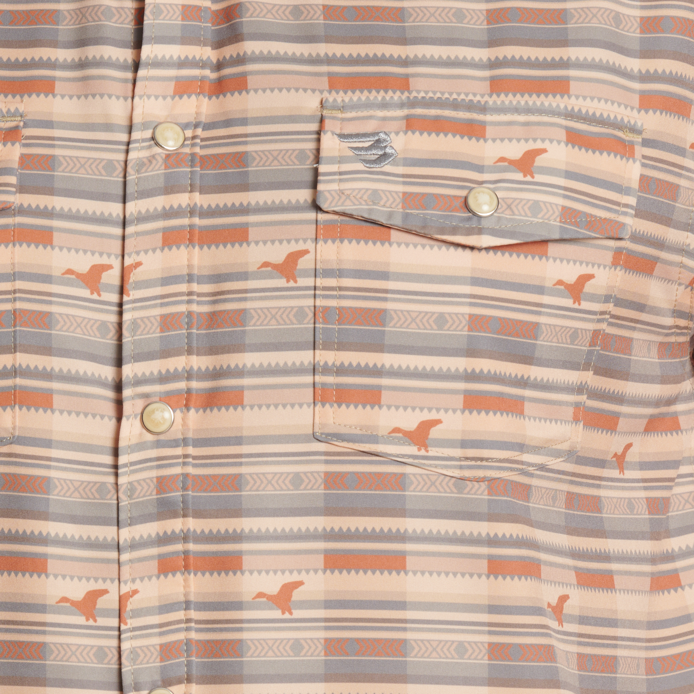 Burlebo Men's Performance Duck Hunter Plaid Print Western Shirt - Image 1