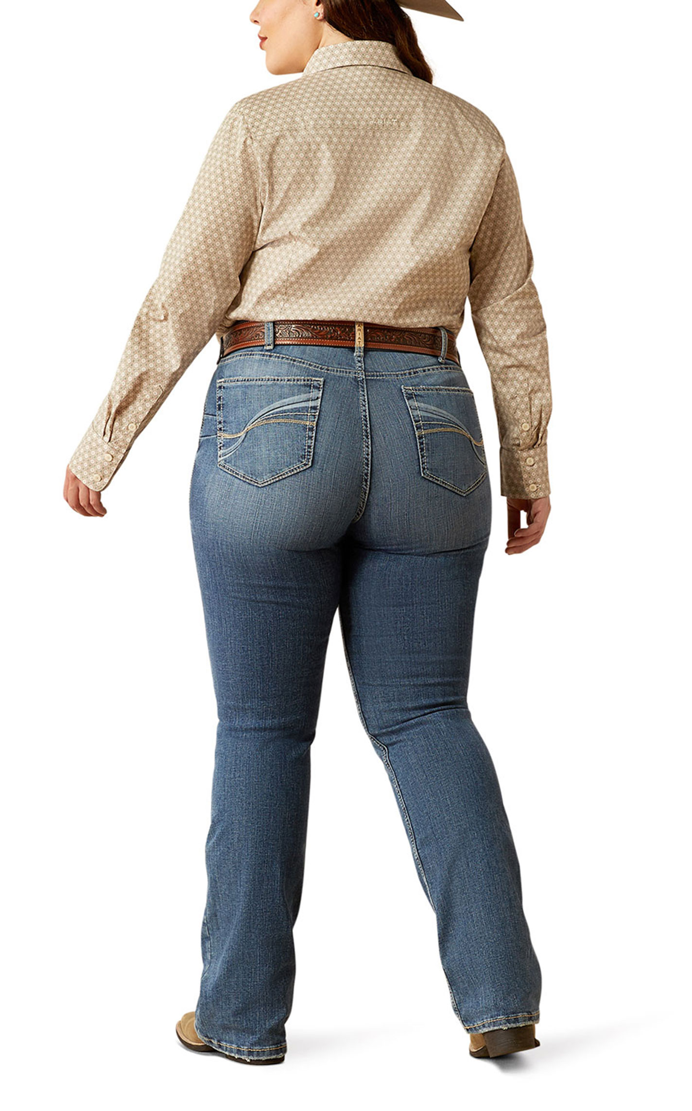 Ariat R.E.A.L. Women's Brittany Indiana Medium Wash Boot Cut Jeans - Plus Sizes - Image 1