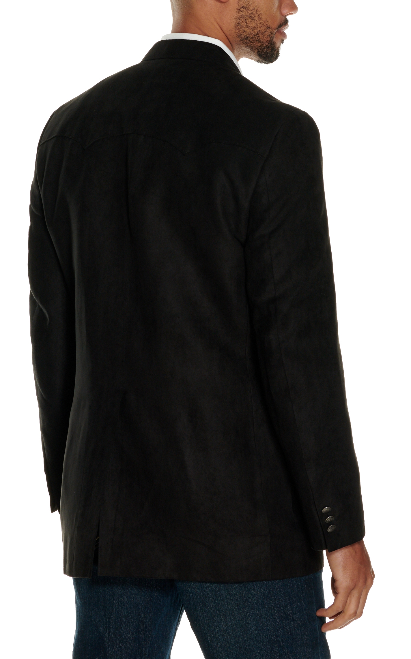 Harmony Western Wear Black Microfiber Sport Coat - Big & Tall Sizes - Image 1