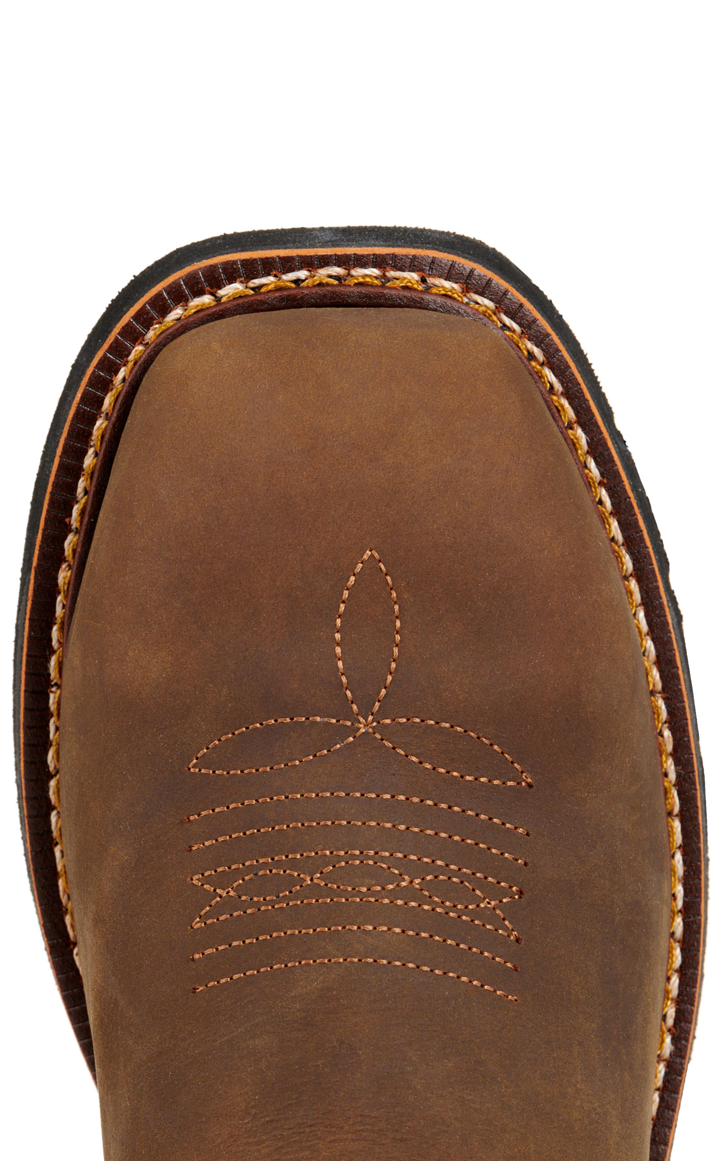 Thorogood Men's Brown and Tan with USA Flag Wide Square Composite Toe Work Boots - Image 1
