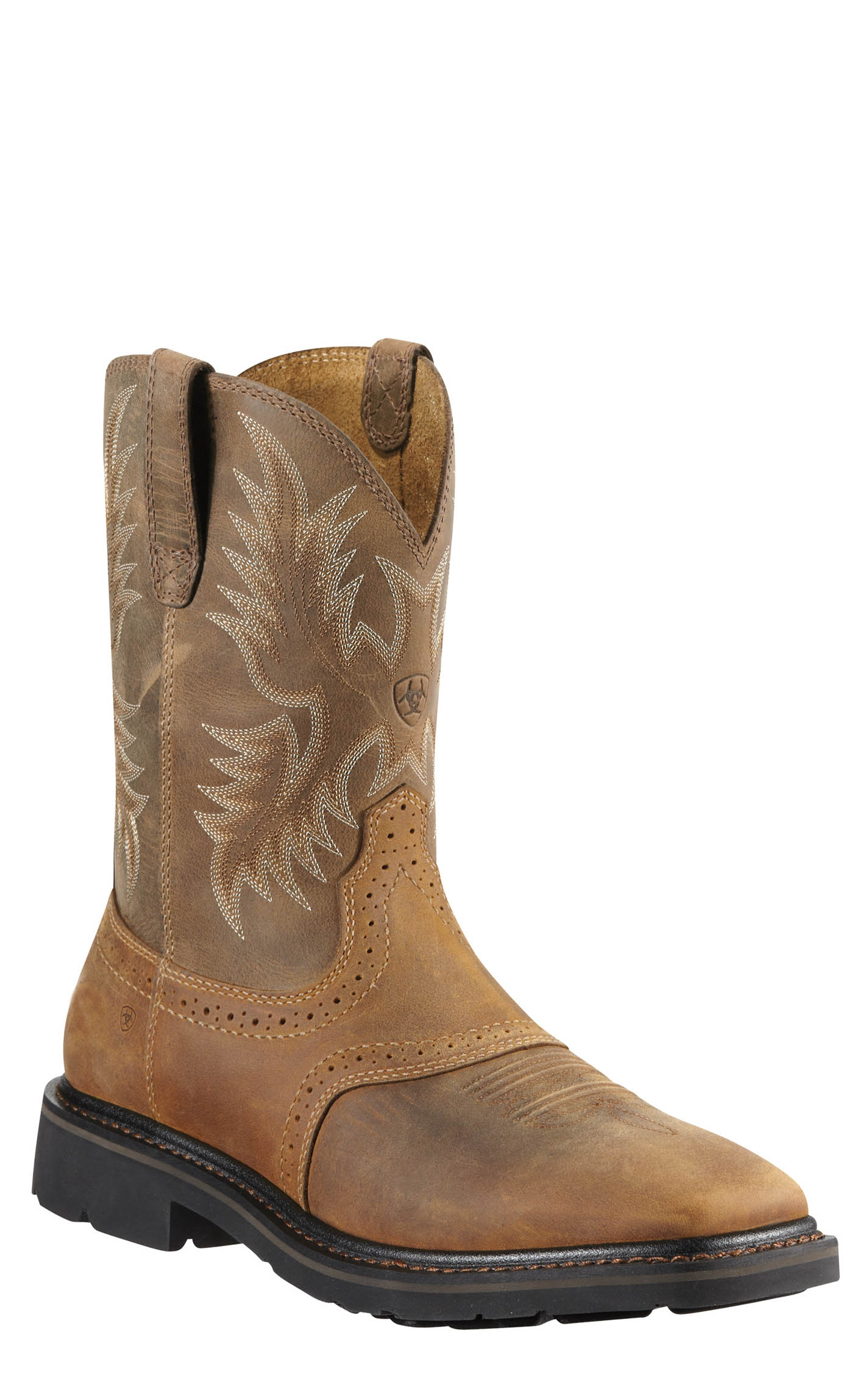 Ariat Men's Sierra Aged Bark Wide Square Steel Toe Work Boots - Image 1
