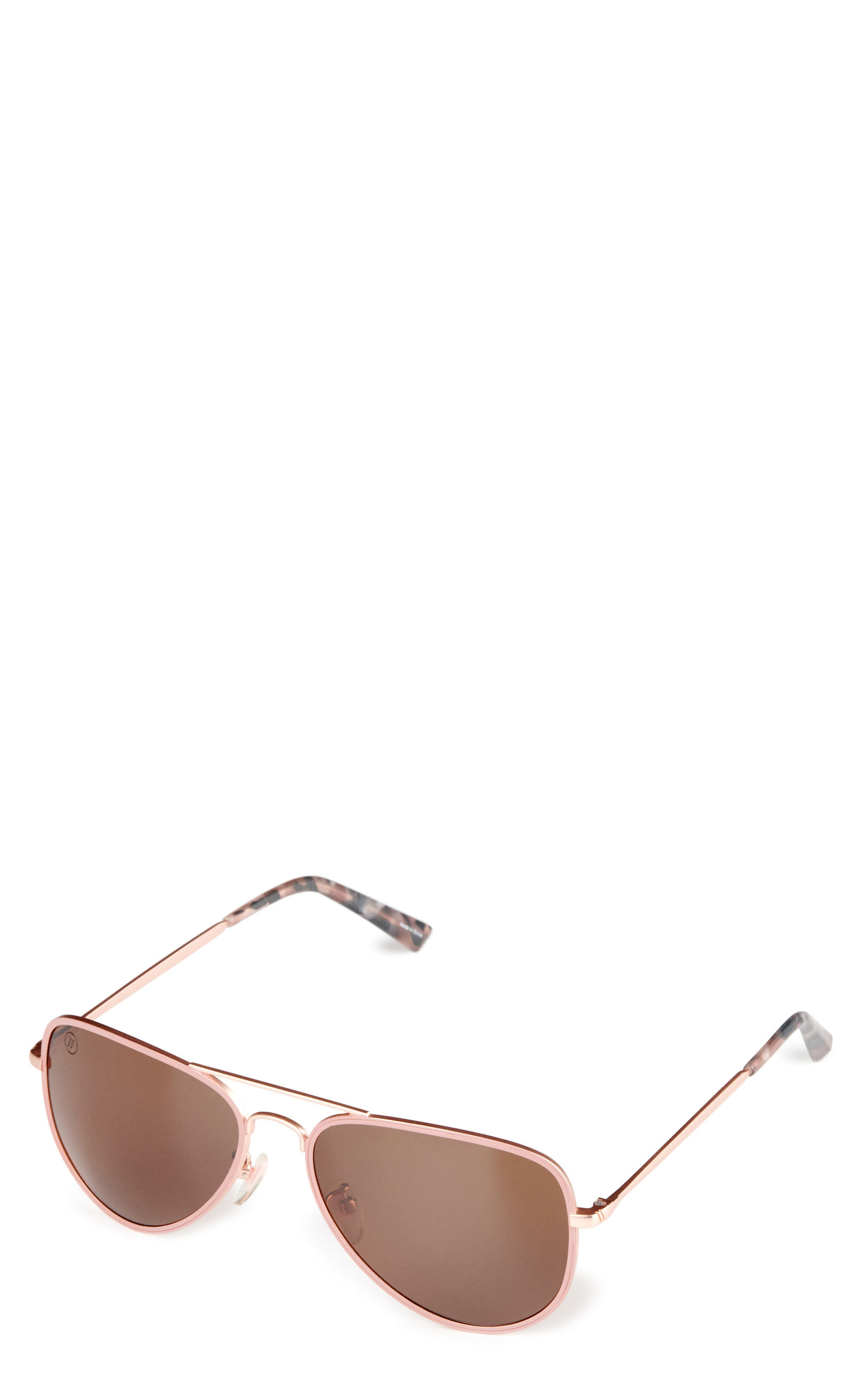 Blenders Eyewear A Series Classic Mo Rose Gold Amber Lens Polarized Sunglasses - Image 1