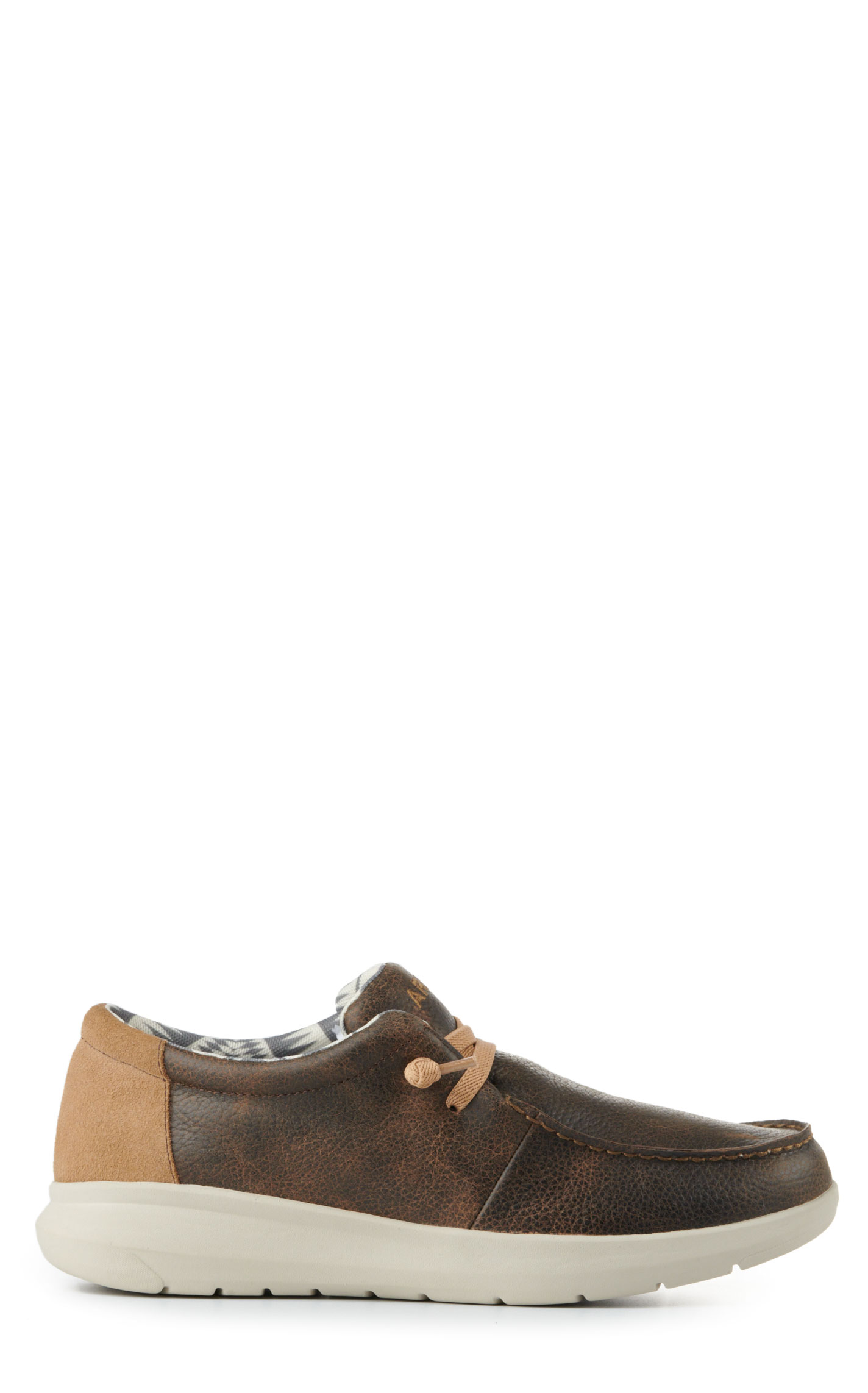 Ariat Men's Hilo Dark Brown and Tan Leather Lace Up Casual Shoes - Image 1