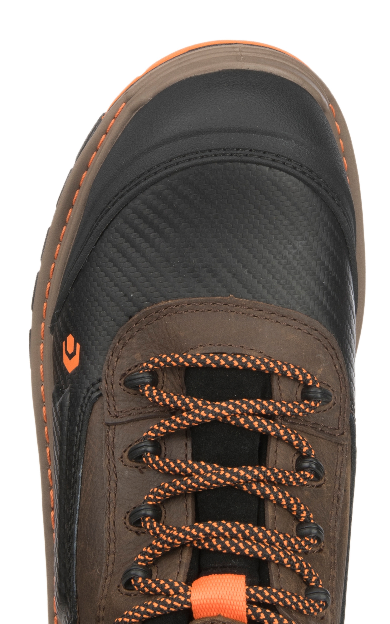 Wolverine Men's Overpass Brown and Orange Round Composite Toe Lace Up Work Boot - Image 1
